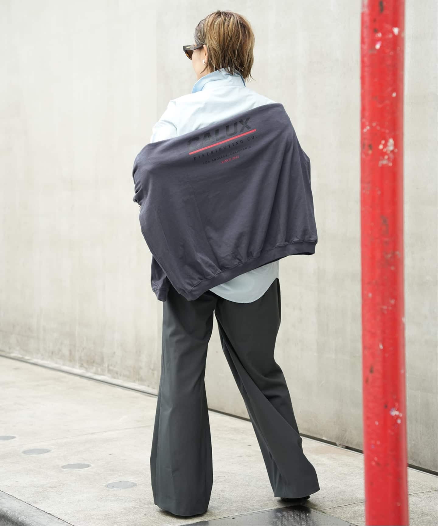 CALUX/キャラクス】RIB LOGO ロングスリーブ Tシャツ（Tシャツ