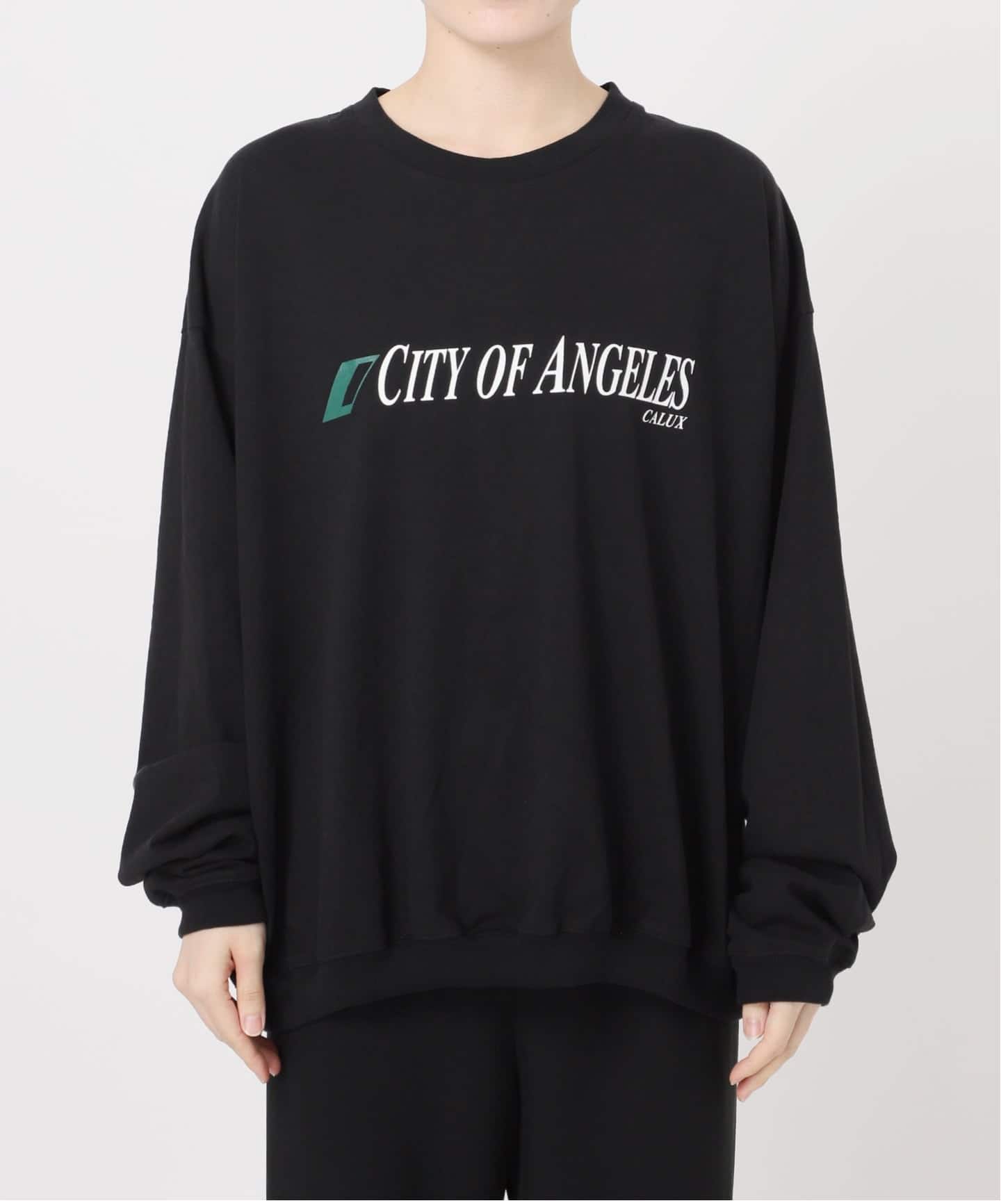 CALUX/キャラクス】RIB LOGO ロングスリーブ Tシャツ（Tシャツ