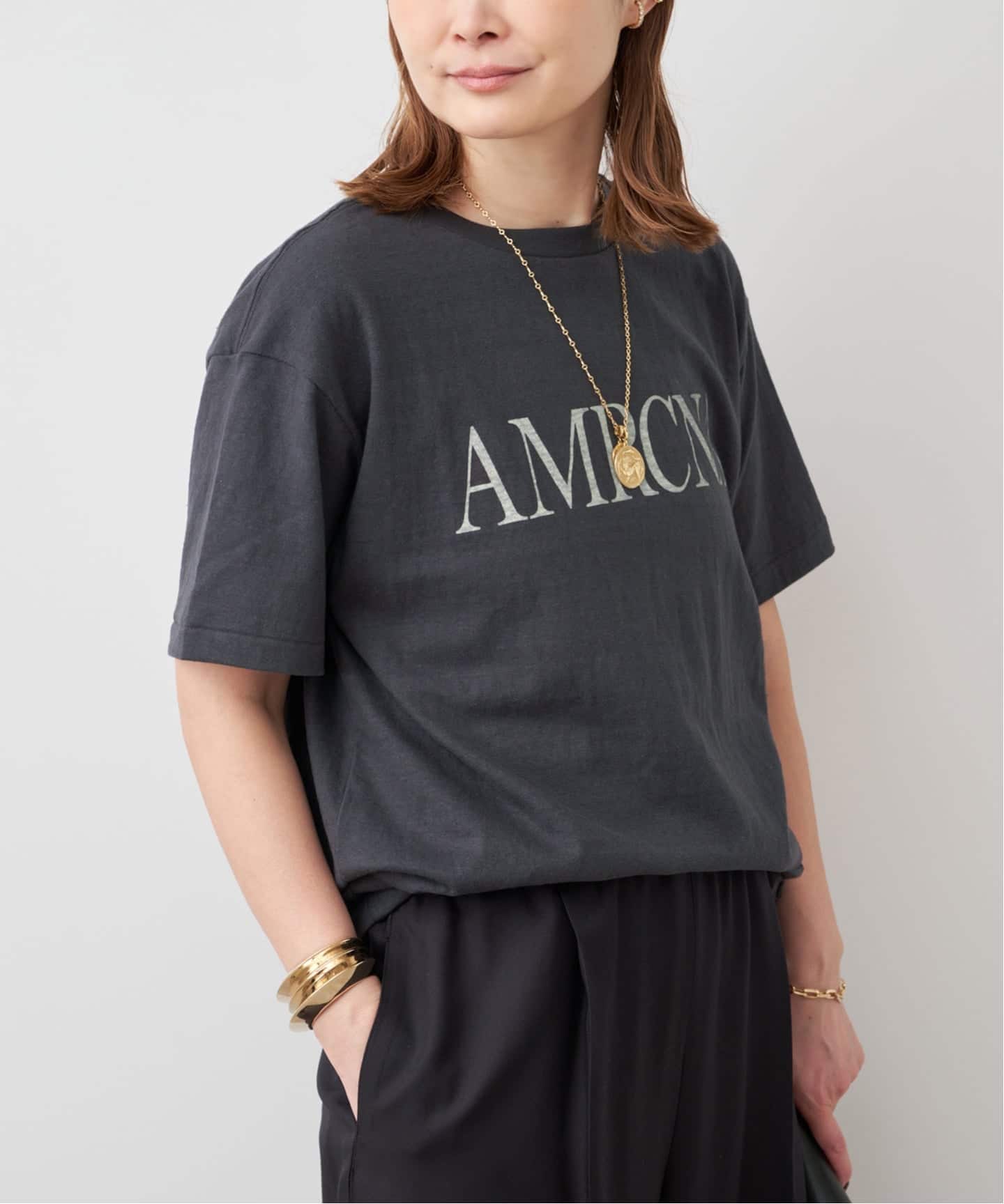 Deuxieme Classe　アメリカーナ　AMRCNA TEE AMERICANA/アメリカーナ】AMRCNA TEE（Tシャツ／カットソー