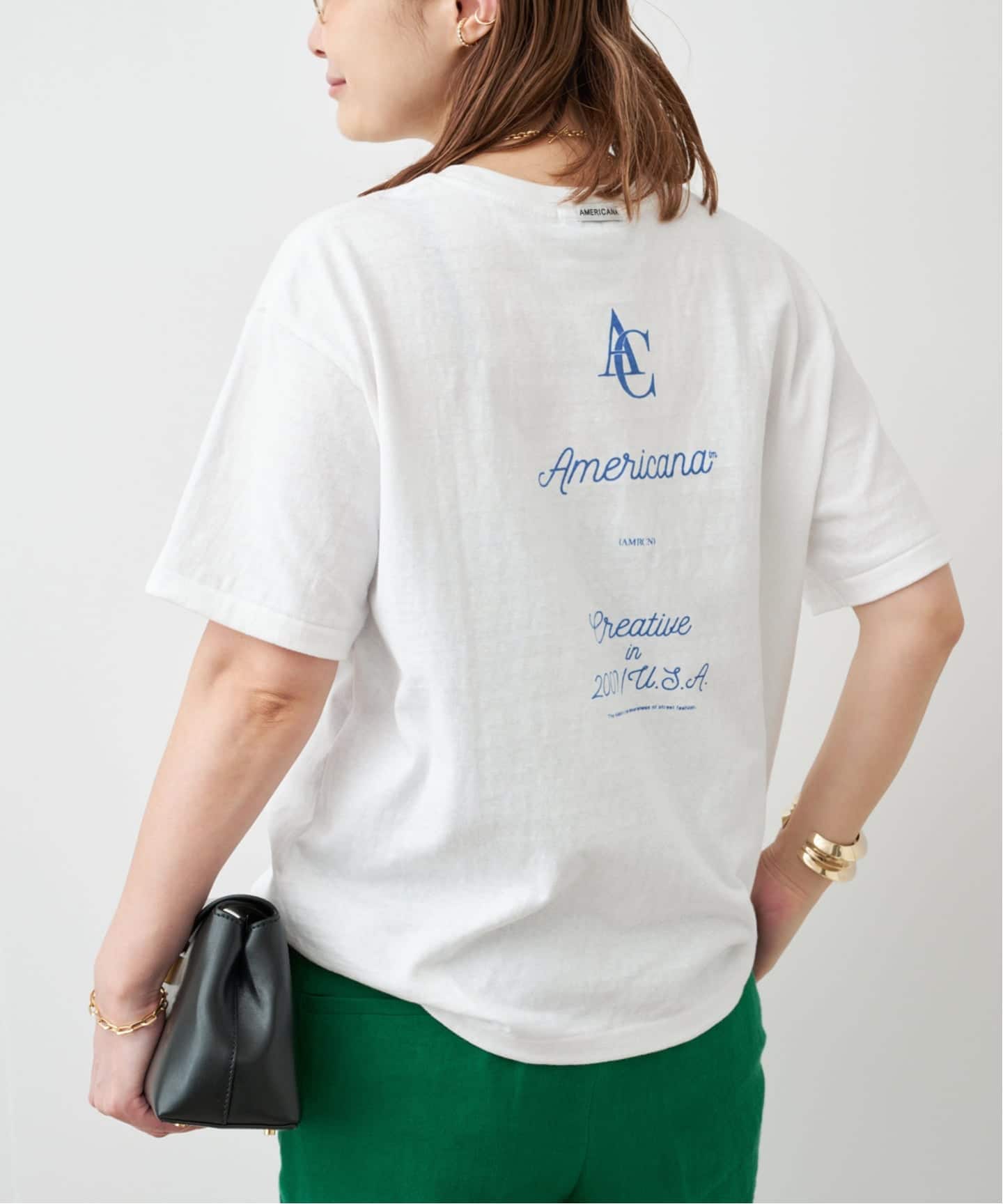 AMERICANA/アメリカーナ】AMRCNA TEE（Tシャツ／カットソー