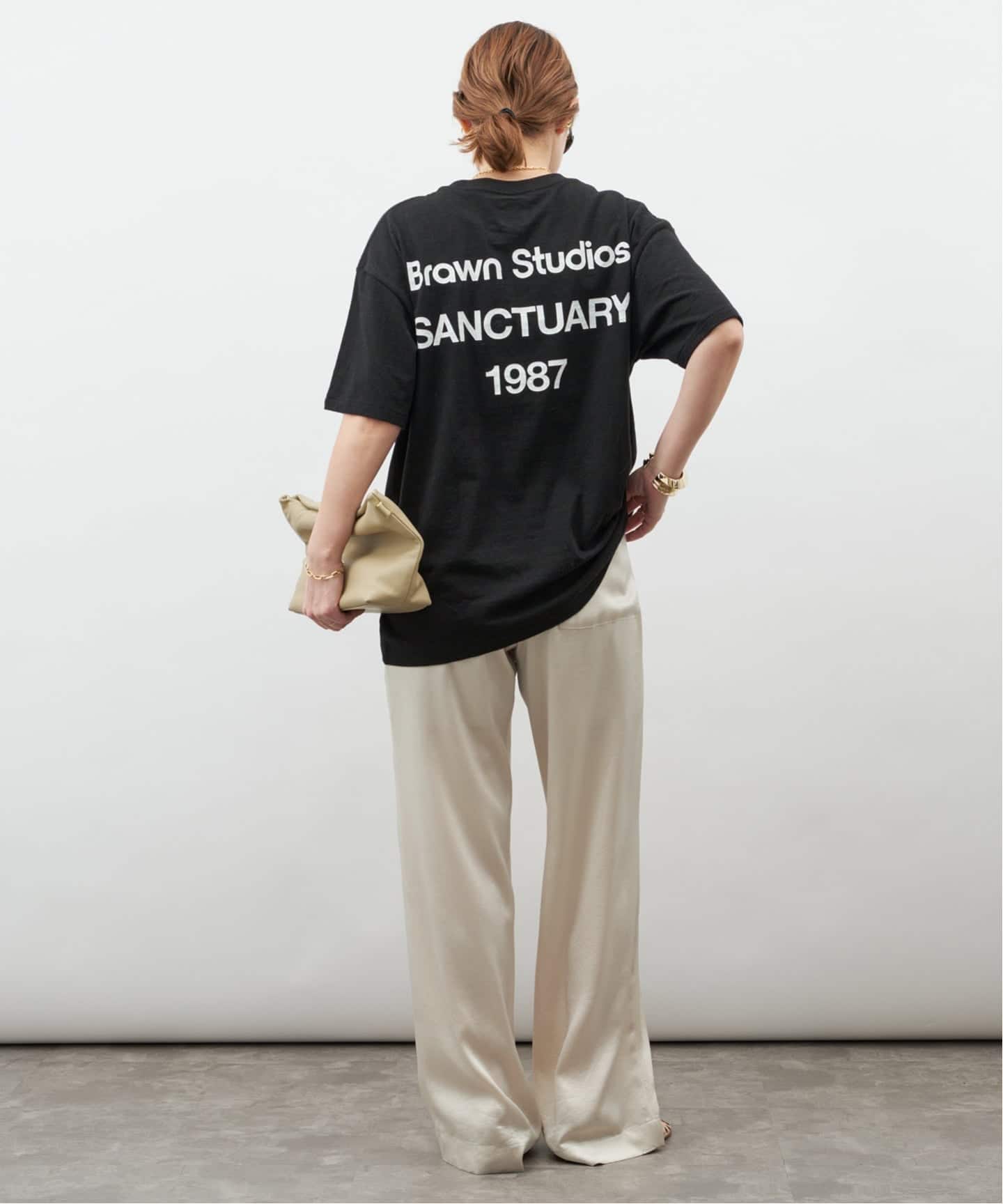 ドゥーズィエムクラス　BRAWN Tシャツ（Tシャツ／カットソー LOGO 追加【BRAWN/ブラウン】 ブラウン　ロゴTシャツ　ブラック　新品未使用 トップス