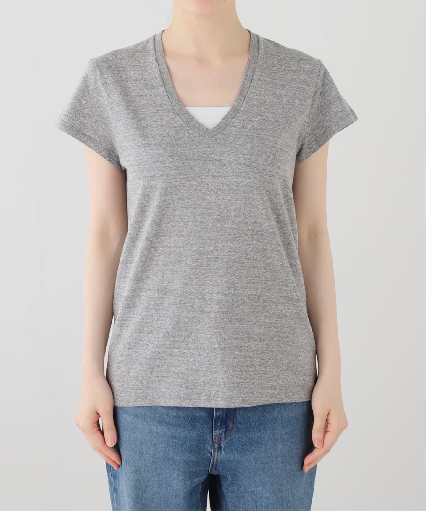 【CALUX×DEUXIEME CLASSE】21AW REMAKE T-sh CALUX/キャラクス】 Vネック Tシャツ（Tシャツ／カットソー