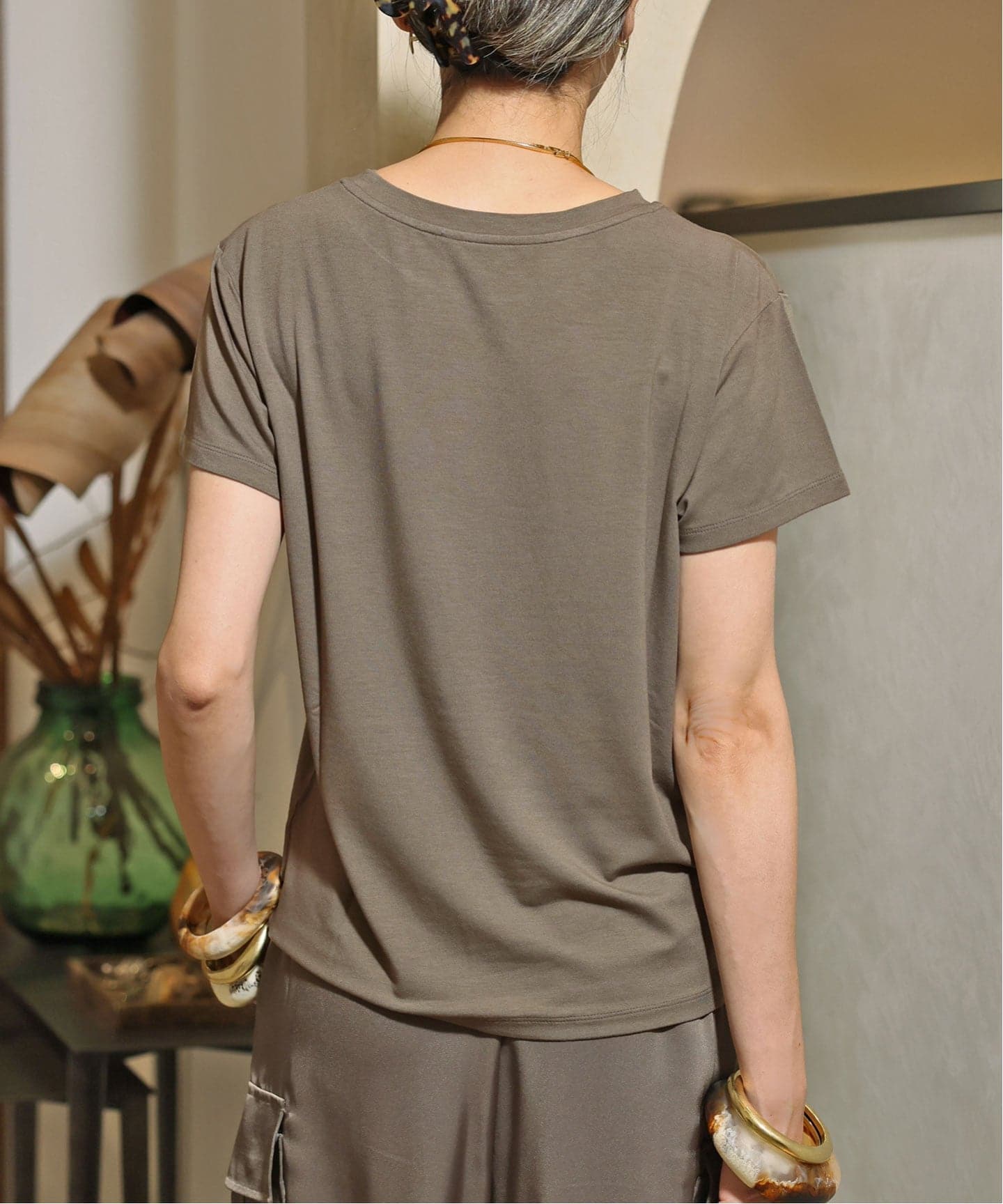 タグ付き新品＊ドゥーズィエムクラス コルピエロ UネックTシャツ 予約》【Col Pierrot/コル ピエロ】T-シャツ（Tシャツ／カットソー
