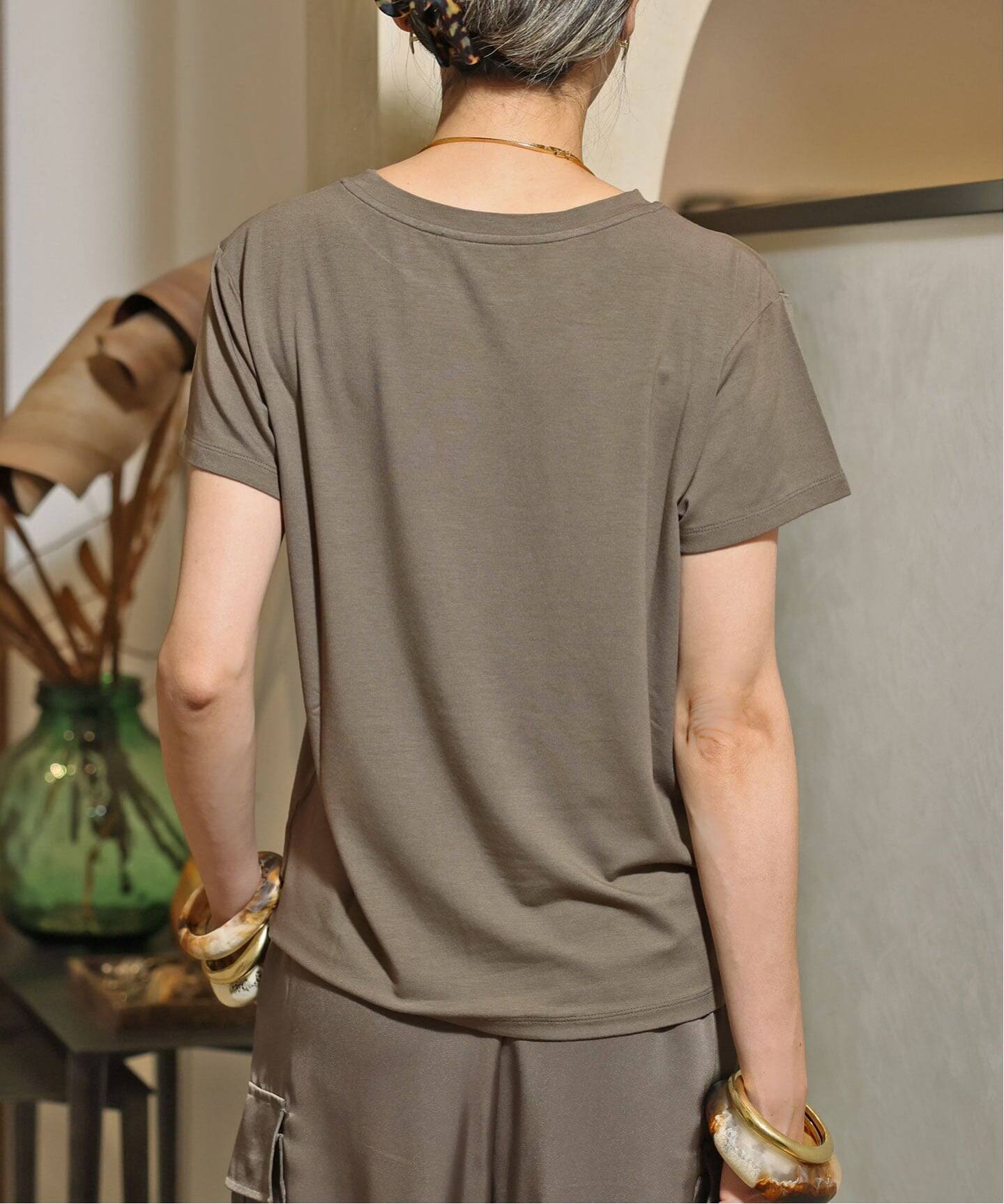 MUSE ドゥーズィエムクラス　 タグ付き　コルピエロ UネックTシャツ ① Col Pierrot/コル ピエロ】T-シャツ（Tシャツ／カットソー）｜MUSE de