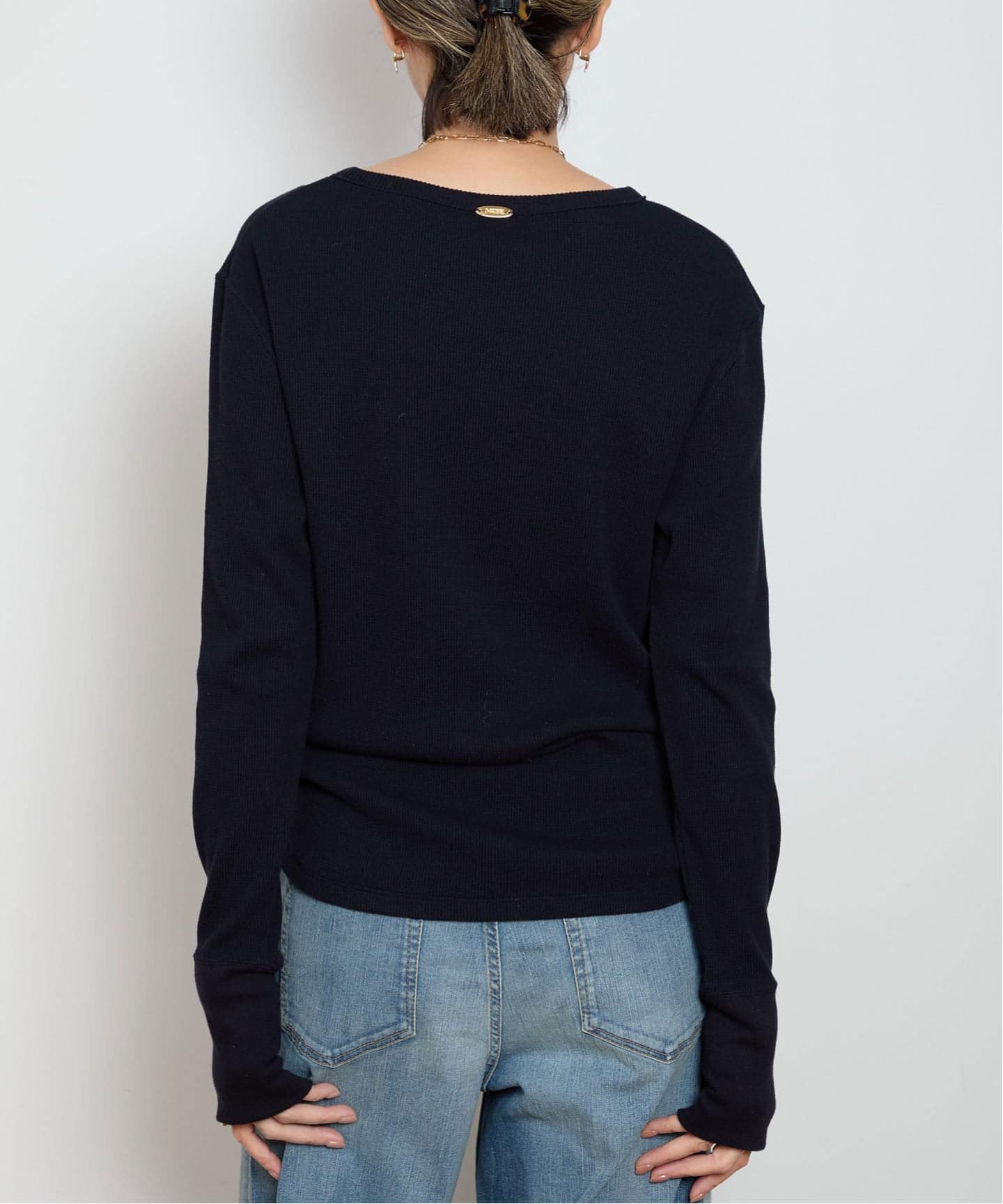 【美品】  MUSE de Deuxieme Classe / ミューズドゥーズィーエムクラス | 2024AW | PUFF KNIT / パフスリーブ ニット プルオーバー | F | ブラック | レディース Deuxieme Classe（ドゥーズィエムクラス） MUSE de DEUXIEME CLASSE