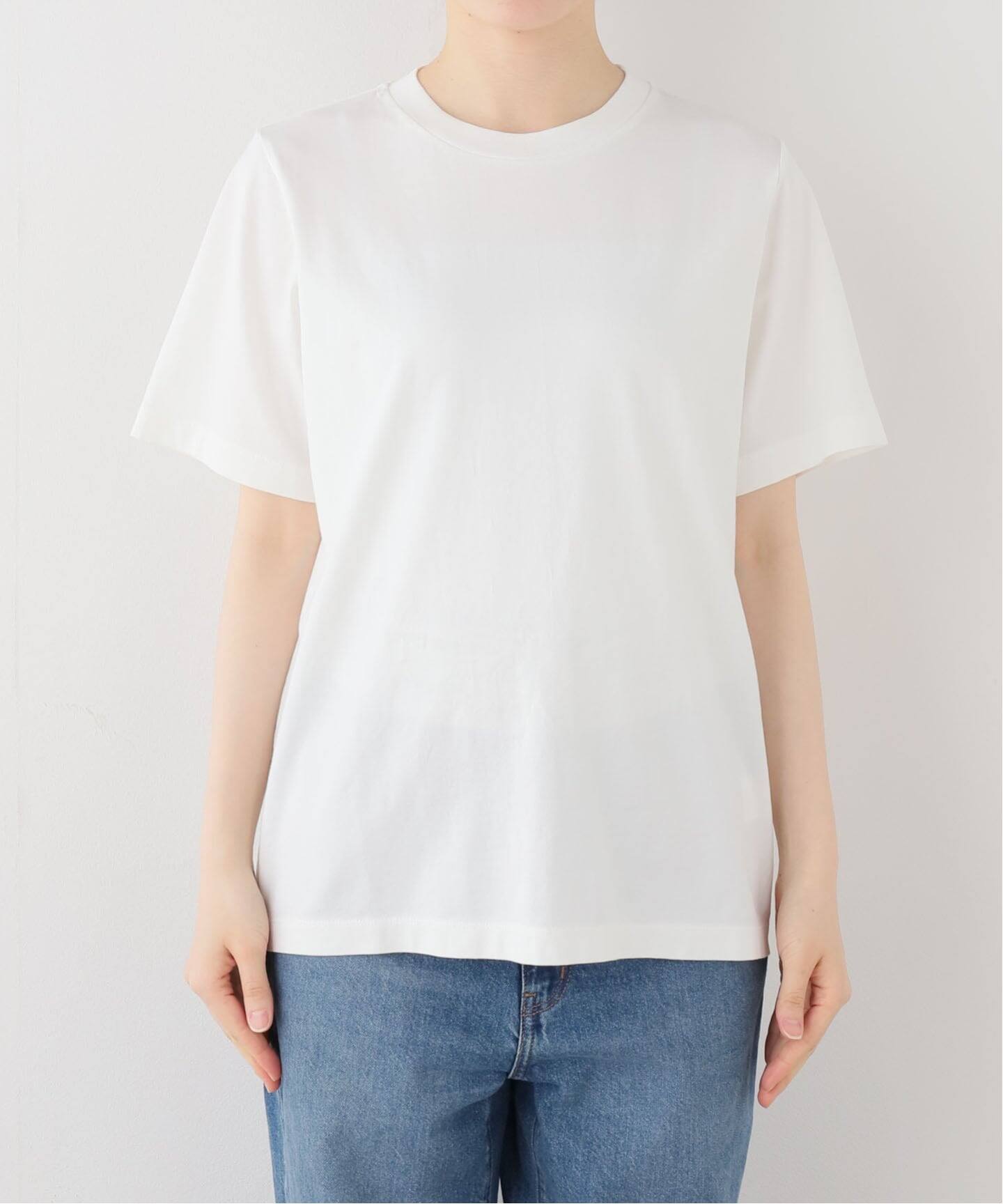 MUSE de Deuxieme Classe Simple Tシャツ　ホワイト MUSE de Deuxieme Classe(ミューズ ドゥ ドゥーズィエム クラス)の