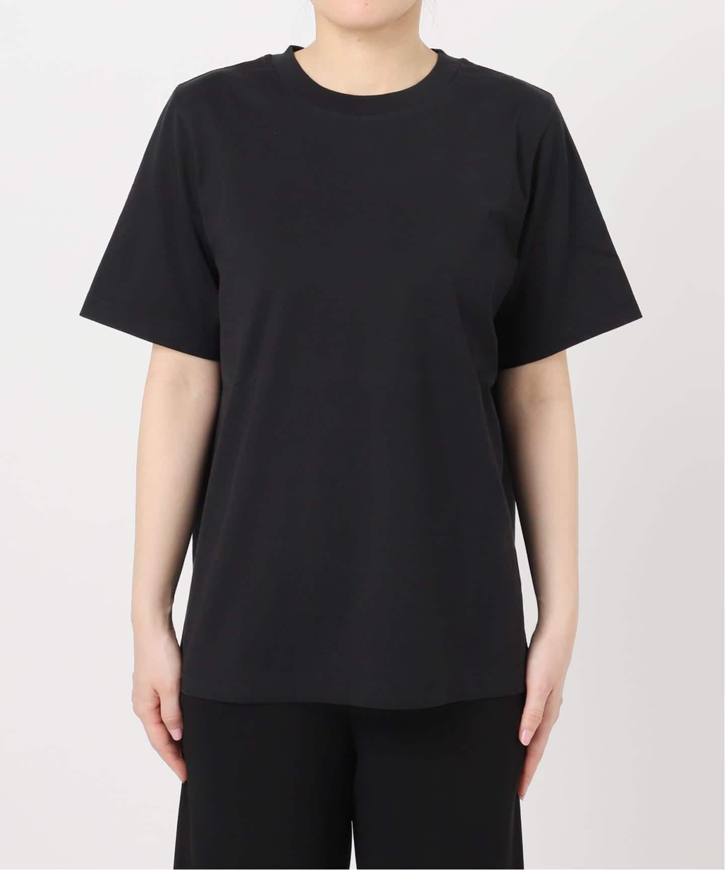 極美品❤️MUSEドゥーズィエムクラス クルーネックタンクトップ　tシャツ 黒 shake code タンクトップ（ニット／セーター）｜MUSE de Deuxieme