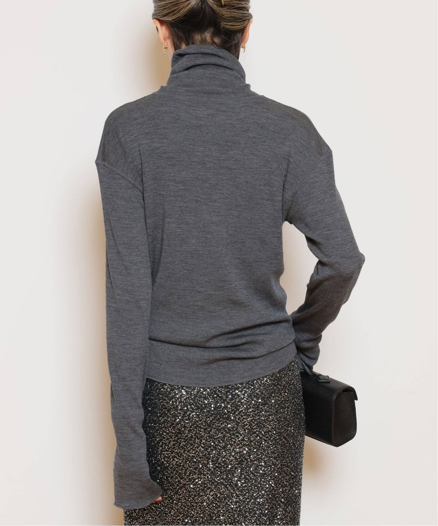Deuxieme Classeドゥーズエムクラス rib タートル　グレー rib タートル（Tシャツ／カットソー）｜MUSE de Deuxieme Classe