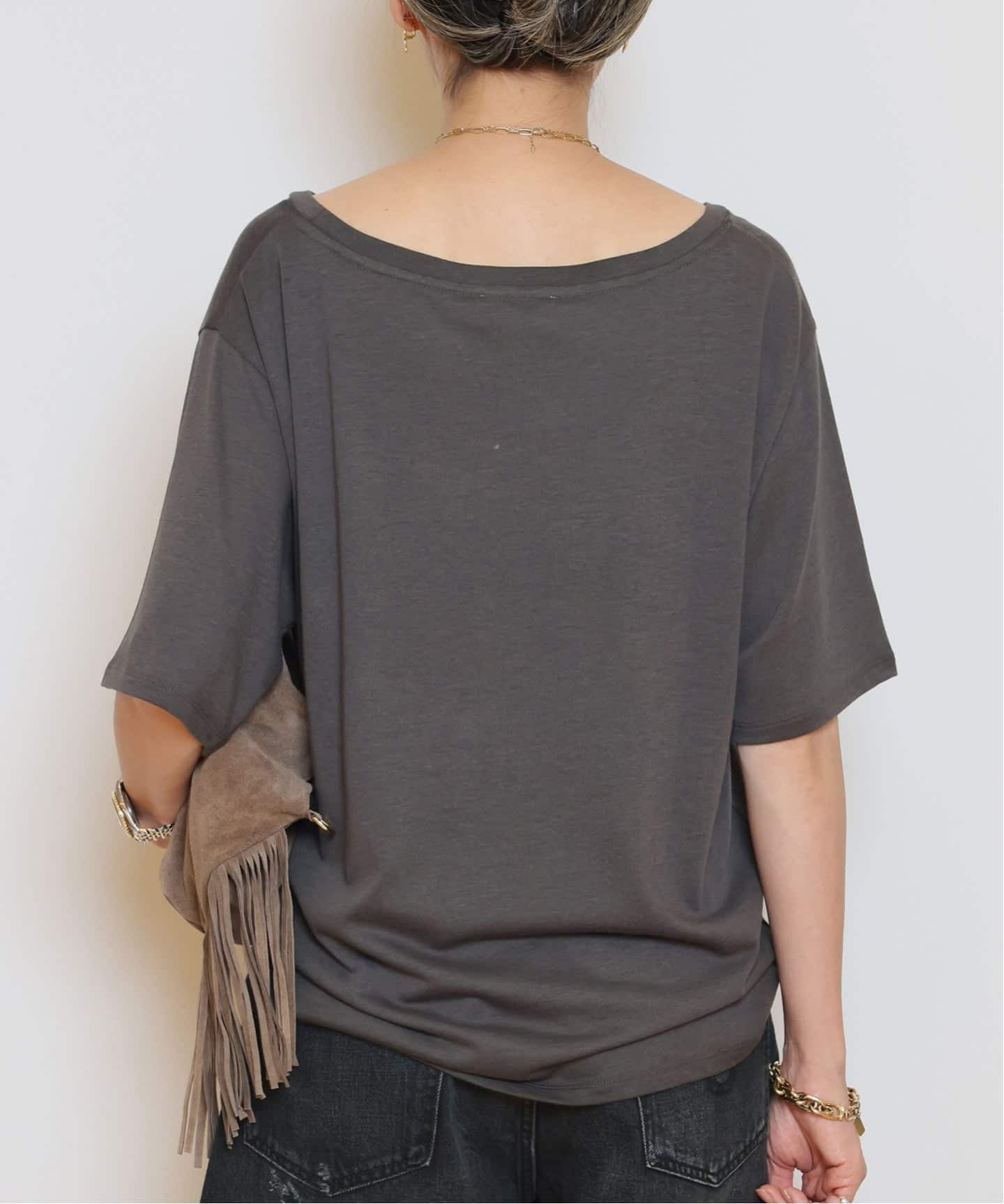 Deuxieme Classe Co/R Relax Tシャツ　グレー Co/R Relax Tシャツ（Tシャツ／カットソー）｜MUSE de Deuxieme Classe