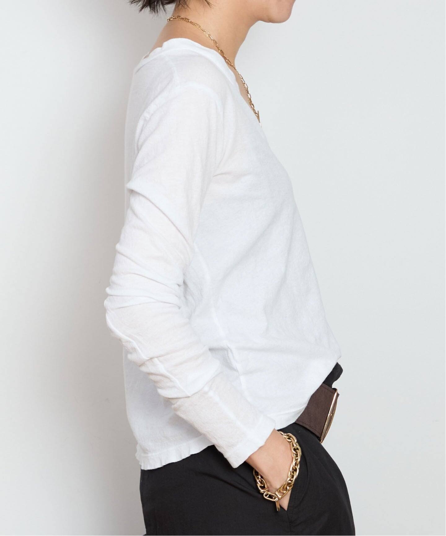 JAMES PERSE/ジェームス パース】DEEP V ロングスリーブTシャツ（T
