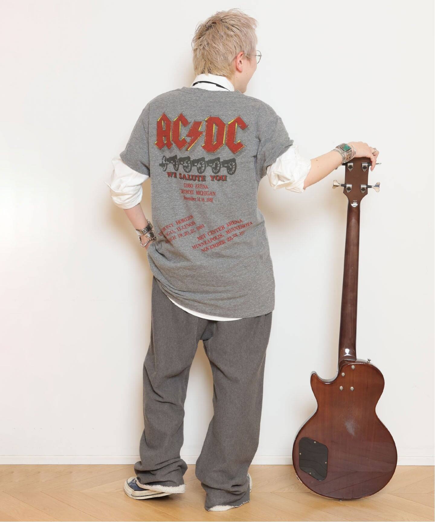 美品✨MUSE de Deuxieme Classe メイドウォーン Tシャツ MADE WORN/メイドウォーン】AC/DC ショートスリーブ Tシャツ（Tシャツ