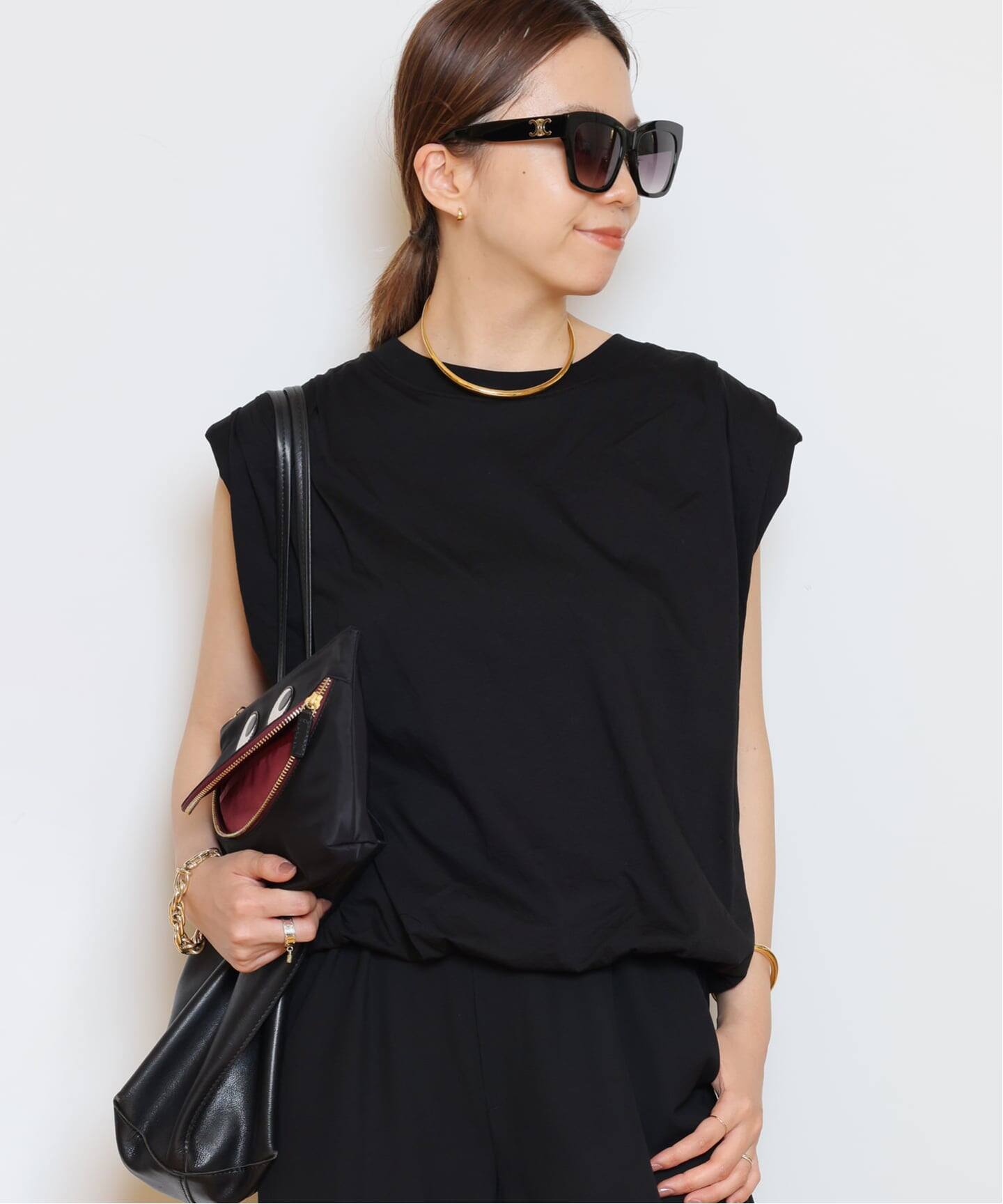 LA PISCINE / ラ ピシーヌ】PATTED ノースリーブトップ（Tシャツ 