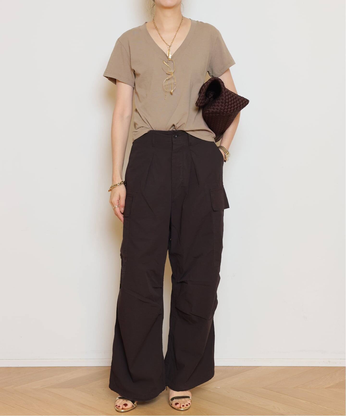 PERFECT WHITE TEE/パーフェクトホワイトティー】VネックTシャツ(MOCHA