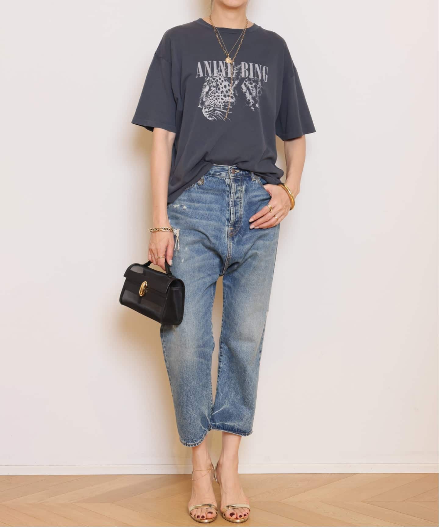 ANINE BING/アニン ビン】LEOPARD Tシャツ（Tシャツ／カットソー