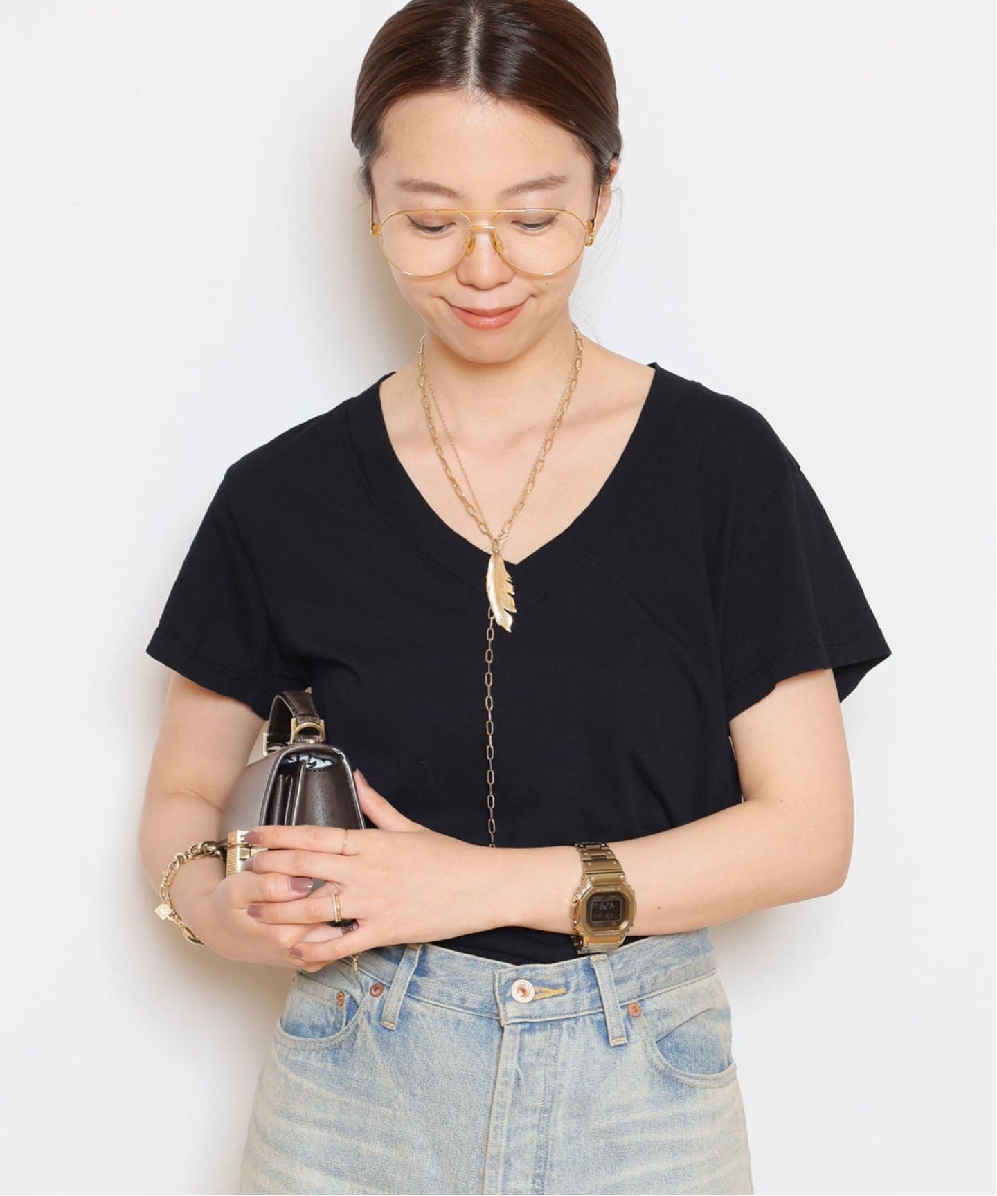 PERFECT WHITE TEE/パーフェクトホワイトティー】Vネック Tシャツ（T