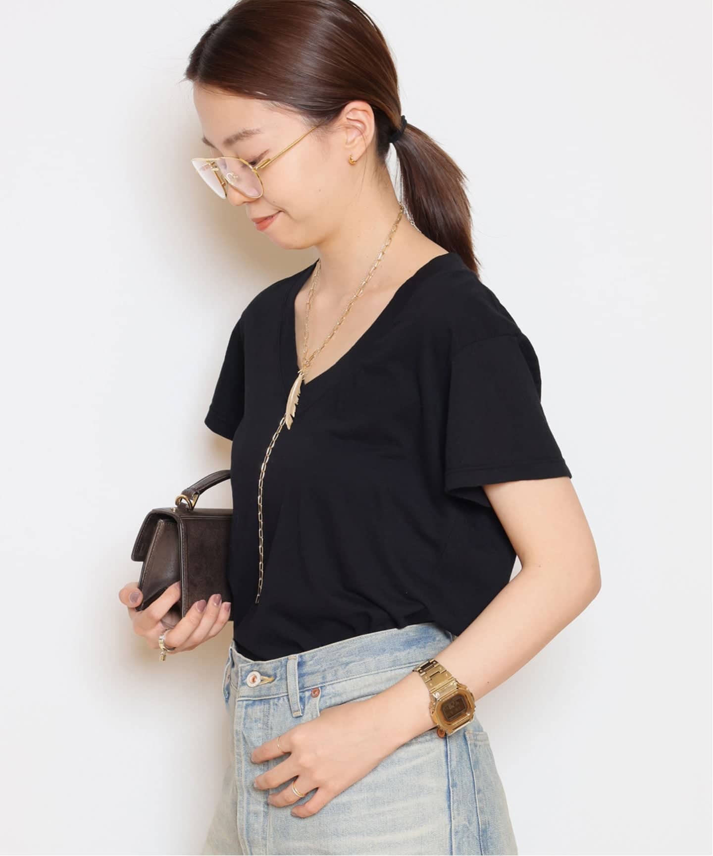 PERFECT WHITE TEE/パーフェクトホワイトティー】Vネック Tシャツ（T