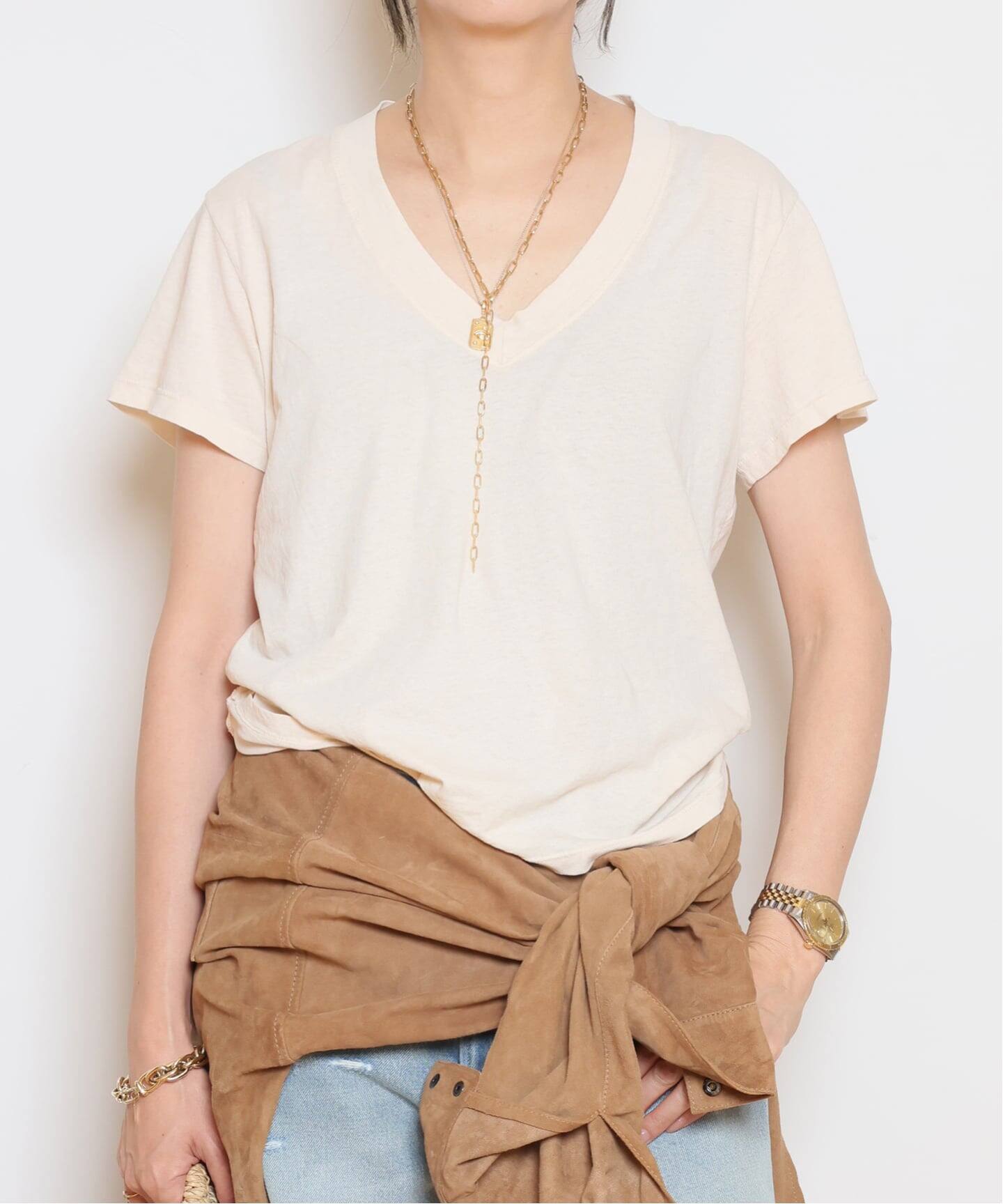 PERFECT WHITE TEE/パーフェクトホワイトティー】Vネック Tシャツ（T