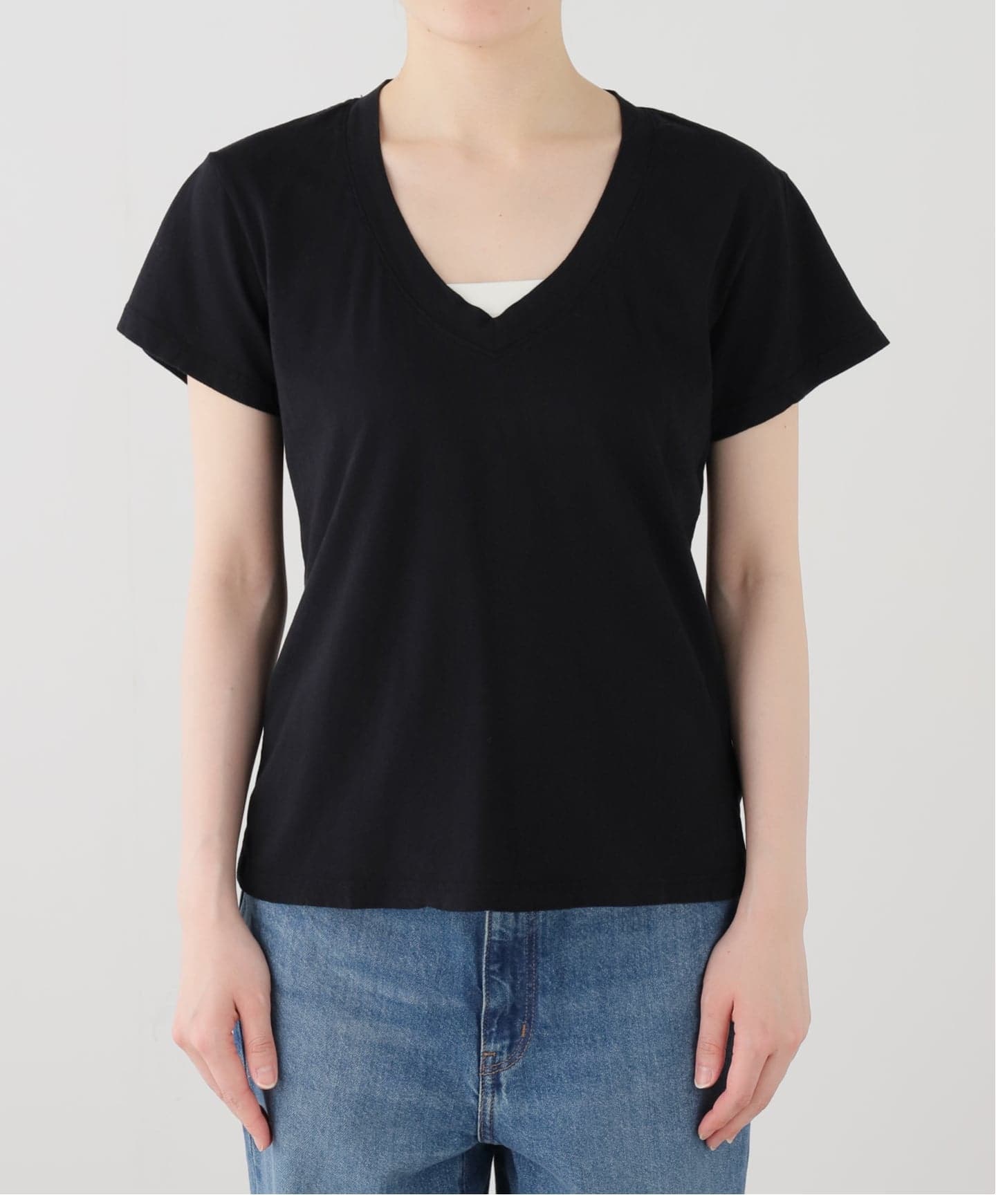PERFECT WHITE TEE/パーフェクトホワイトティー】Vネック Tシャツ（T