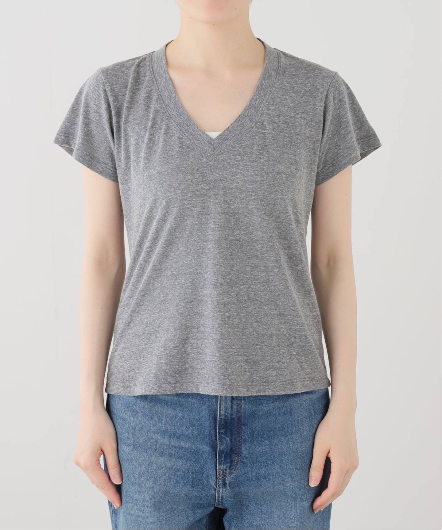 PERFECT WHITE TEE/パーフェクトホワイトティー】Vネック Tシャツ(GREY