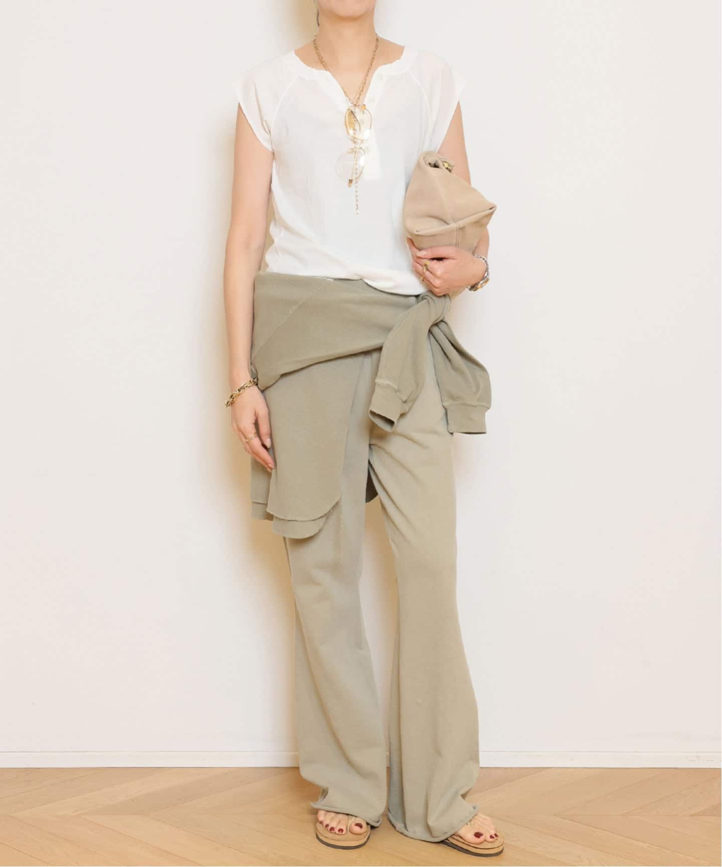 REMI RELIEFレミレリーフ WタックヘンリーネックTシャツ MUSE REMI RELIEF/レミレリーフ】WタックヘンリーネックTシャツ（Tシャツ