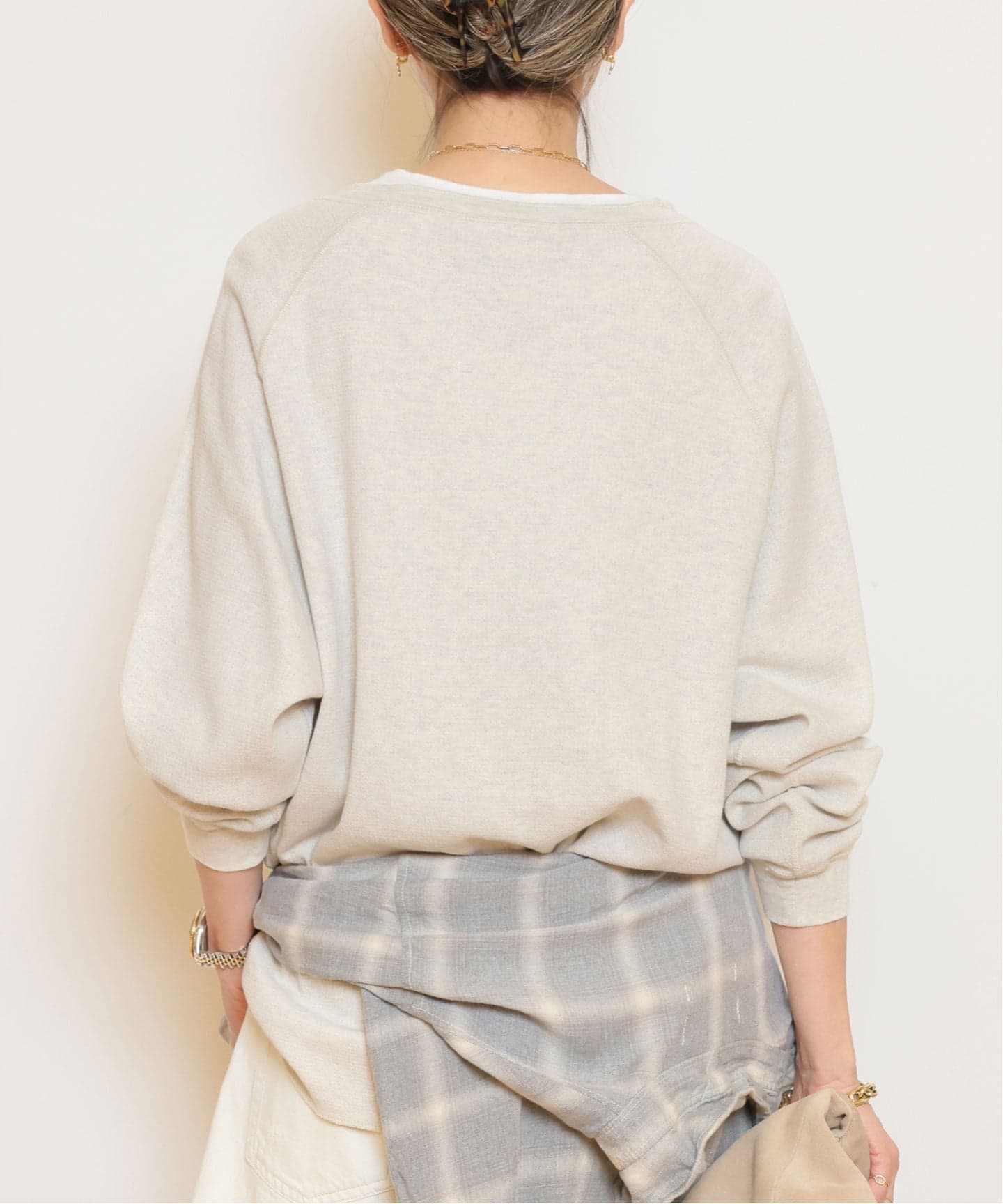 REMI RELIEFレミレリーフ WタックヘンリーネックTシャツ MUSE REMI RELIEF/レミレリーフ】WタックヘンリーネックTシャツ（Tシャツ