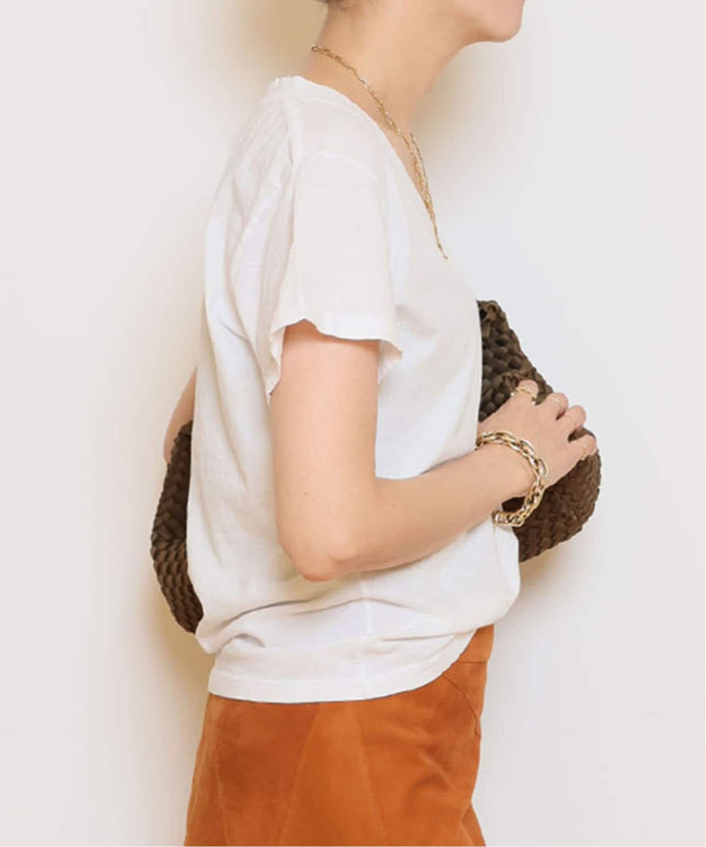PERFECT WHITE TEE/パーフェクトホワイトティー】Vネック Tシャツ（T