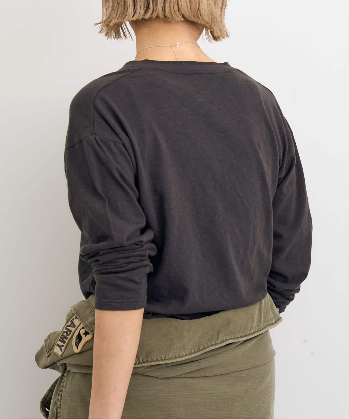 GOOD GRIEF!/グッド グリーフ】 ROUGH-COT HENLEY NECK TOP（Tシャツ