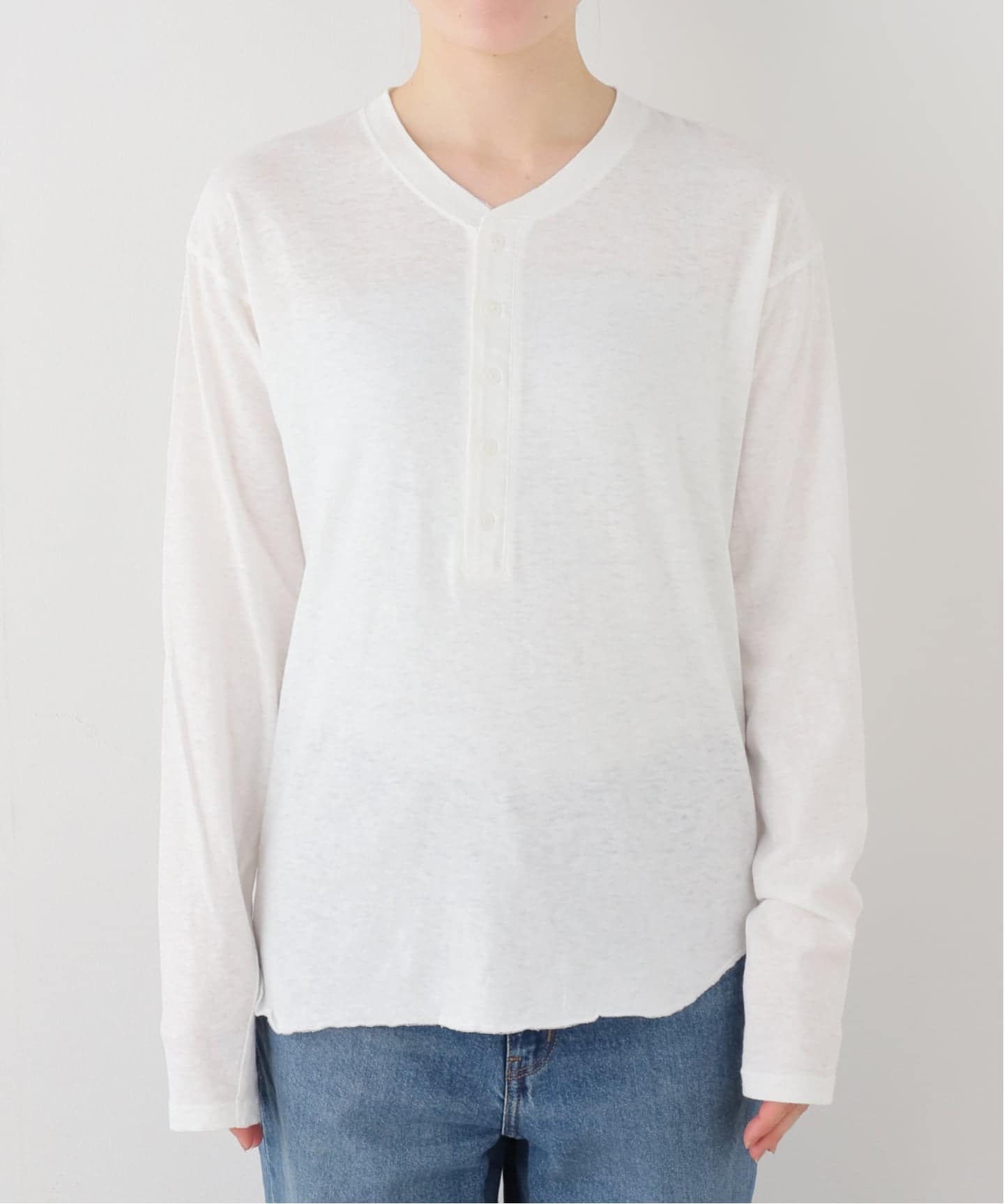 GOOD GRIEF!/グッド グリーフ】 ROUGH-COT HENLEY NECK TOP（Tシャツ