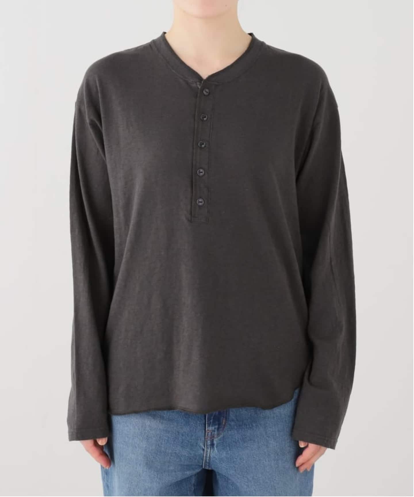 GOOD GRIEF!/グッド グリーフ】 ROUGH-COT HENLEY NECK TOP（Tシャツ