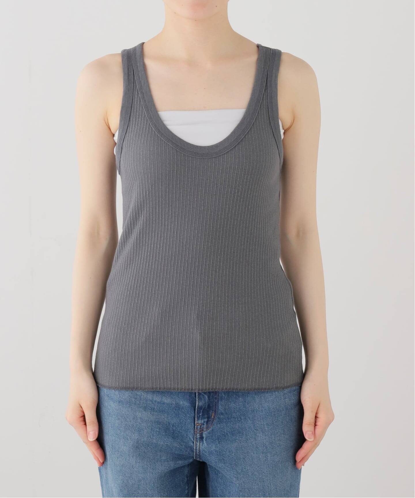 【新品】L'Appartement /グッドグリーフ Rib Tank Top GOOD GRIEF!/グッド グリーフ】 WASHED RIB TANK TOP（タンクトップ
