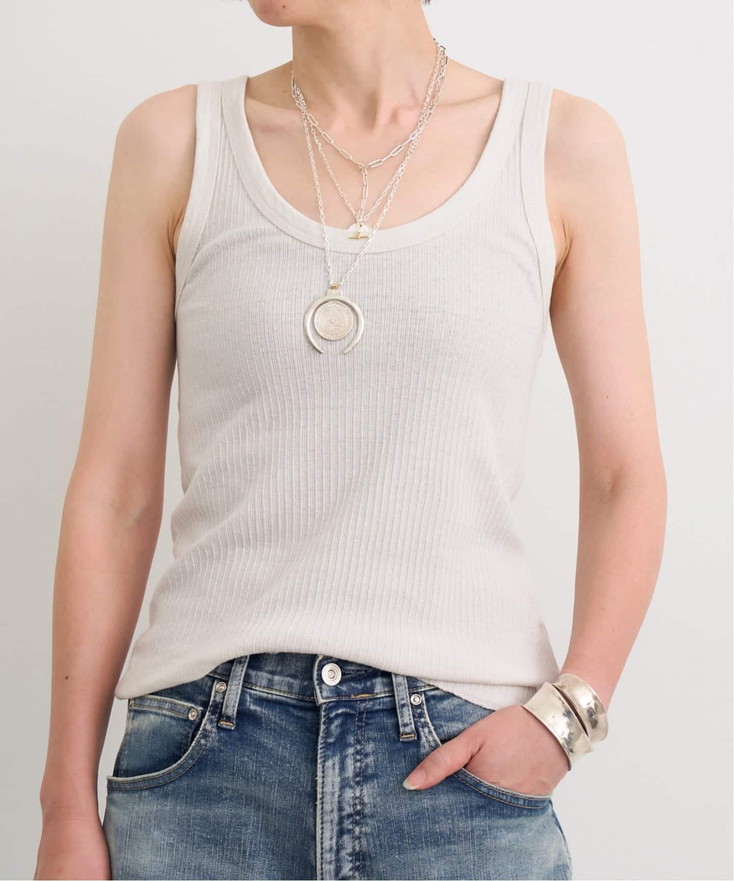 アパルトモン　グッドグリーフ　スクエアネックタンクトップ GOOD GRIEF!/グッド グリーフ】 WASHED RIB TANK TOP（タンクトップ