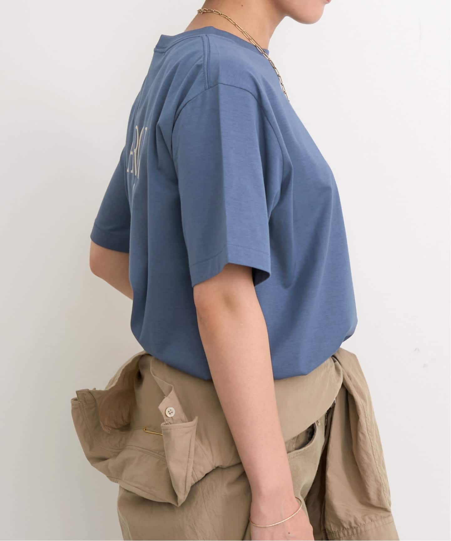 AMERICANA/アメリカーナ】 Slit T-Shirt（Tシャツ／カットソー）｜L