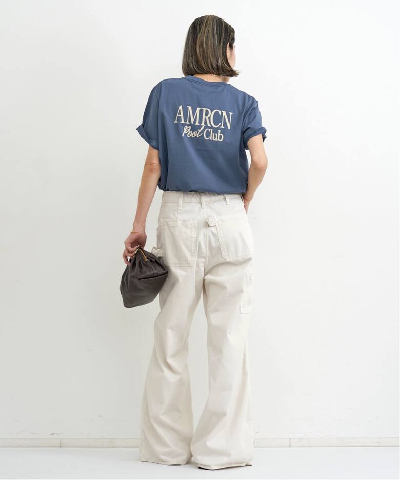 AMERICANA/アメリカーナ】 Slit T-Shirt（Tシャツ／カットソー）｜L 