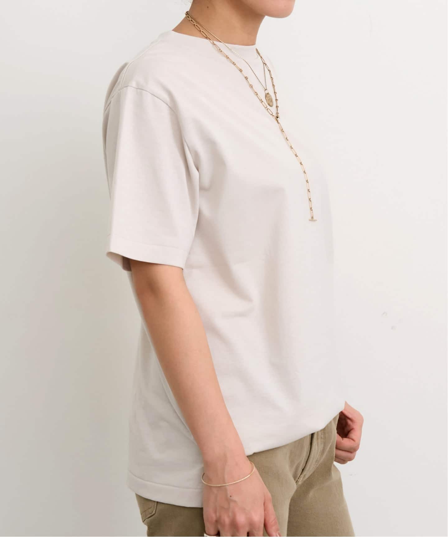 AMERICANA/アメリカーナ】 Slit T-Shirt（Tシャツ／カットソー）｜L