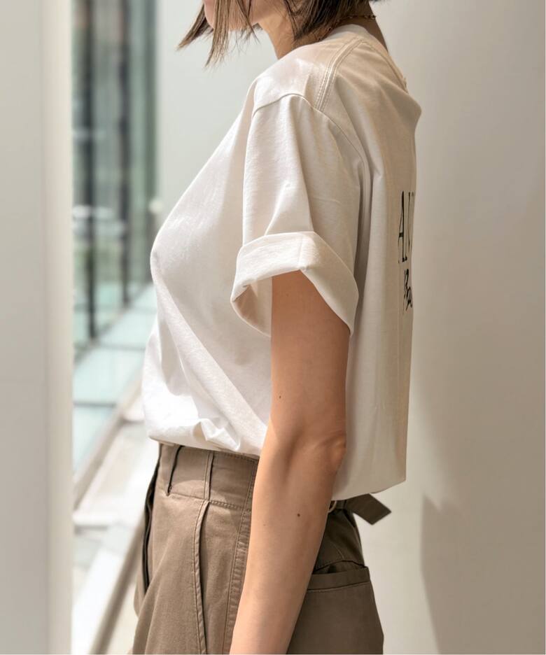 AMERICANA/アメリカーナ】 Slit T-Shirt（Tシャツ／カットソー）｜L 