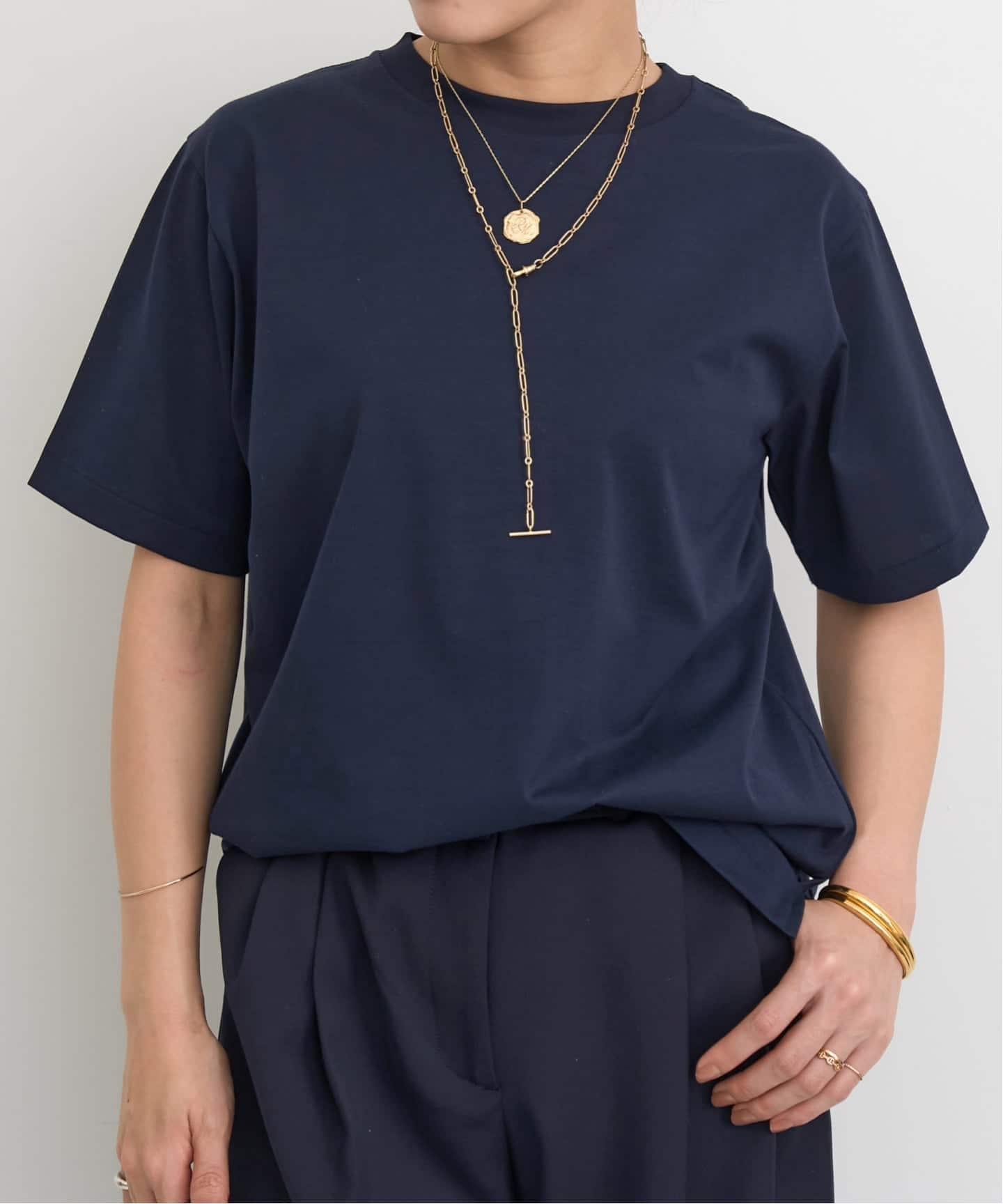 AMERICANA/アメリカーナ】 Slit T-Shirt（Tシャツ／カットソー）｜L