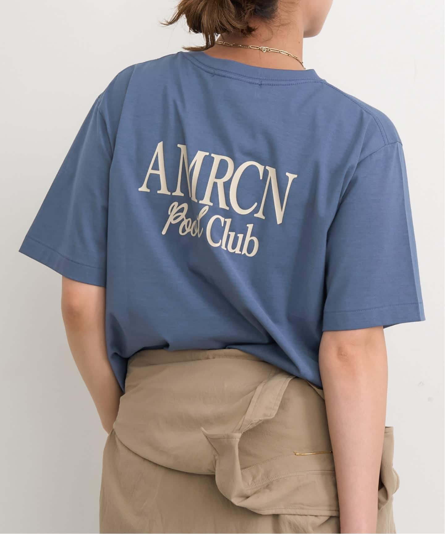 アパルトモンAmericana weekendプリント長袖Tシャツ AMERICANA/アメリカーナ】 Slit T-Shirt（Tシャツ／カットソー）｜L