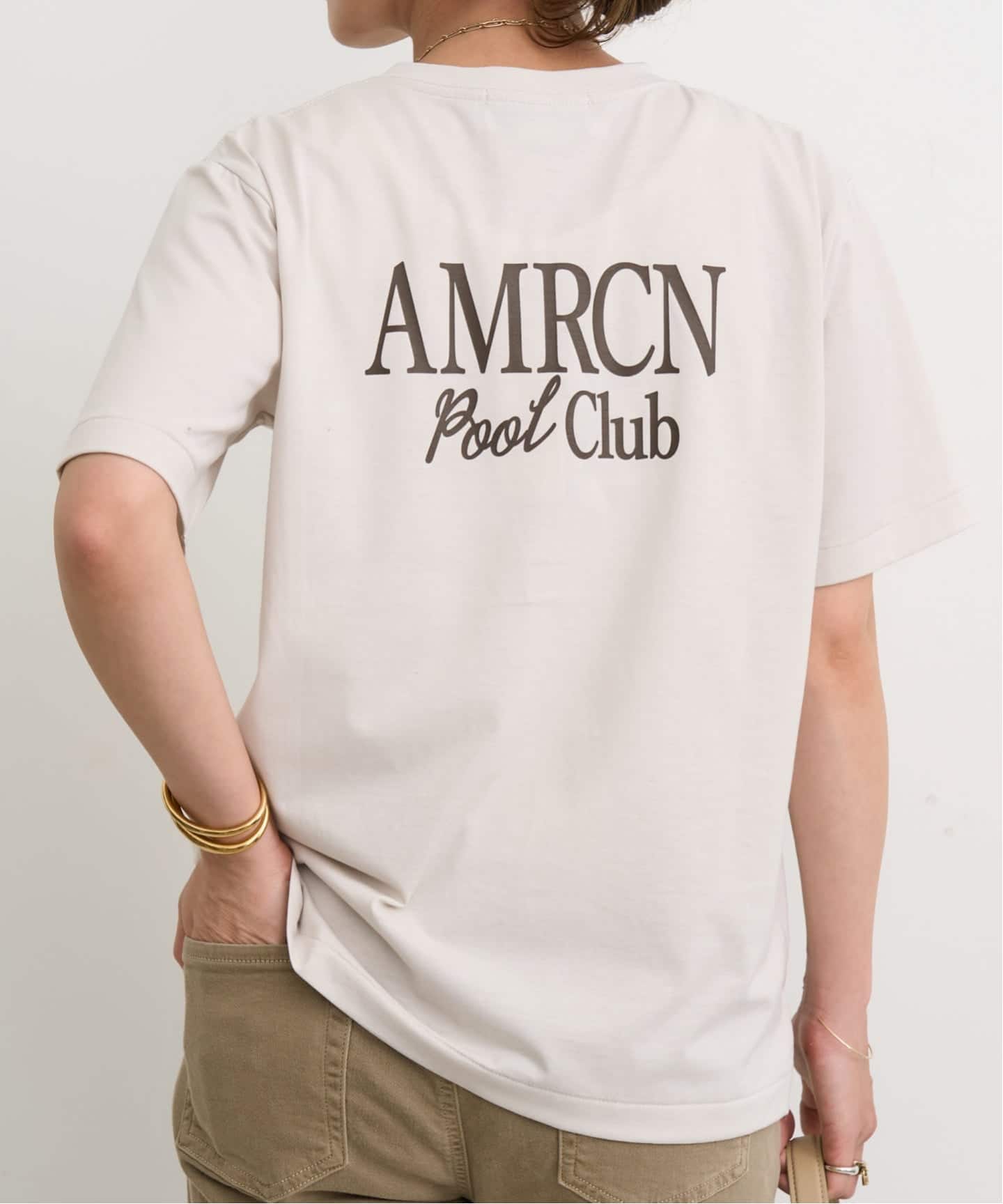 AMERICANA/アメリカーナ】 Slit T-Shirt（Tシャツ／カットソー）｜L