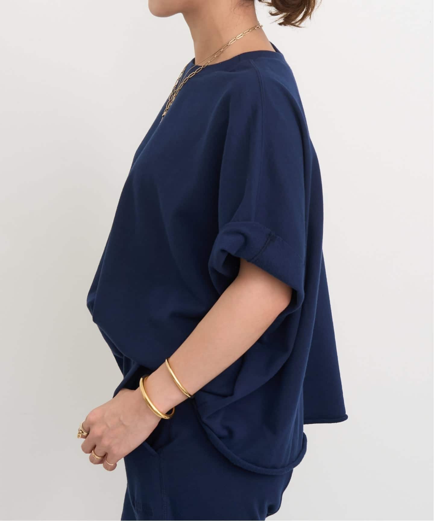 AMERICANA/アメリカーナ】 Short Sleeve Cut Off Sweat（スウェット