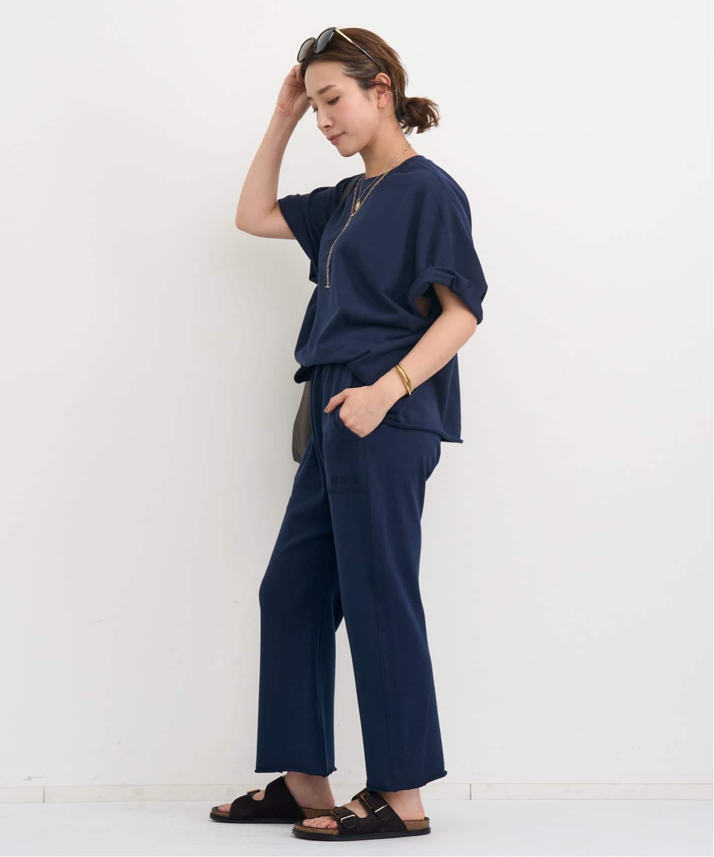 AMERICANA/アメリカーナ】 Short Sleeve Cut Off Sweat（スウェット
