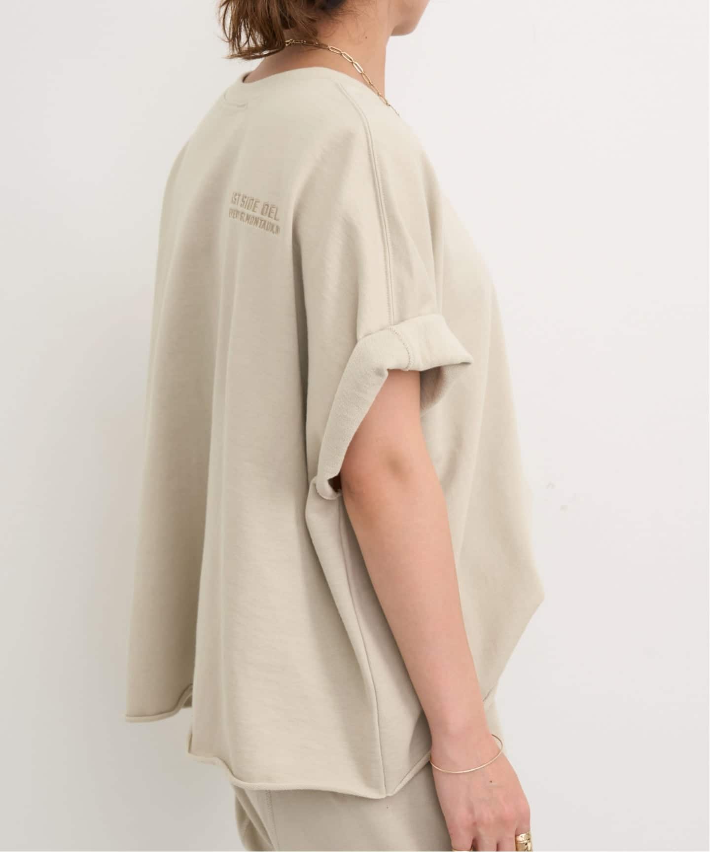 AMERICANA/アメリカーナ】 Short Sleeve Cut Off Sweat（スウェット