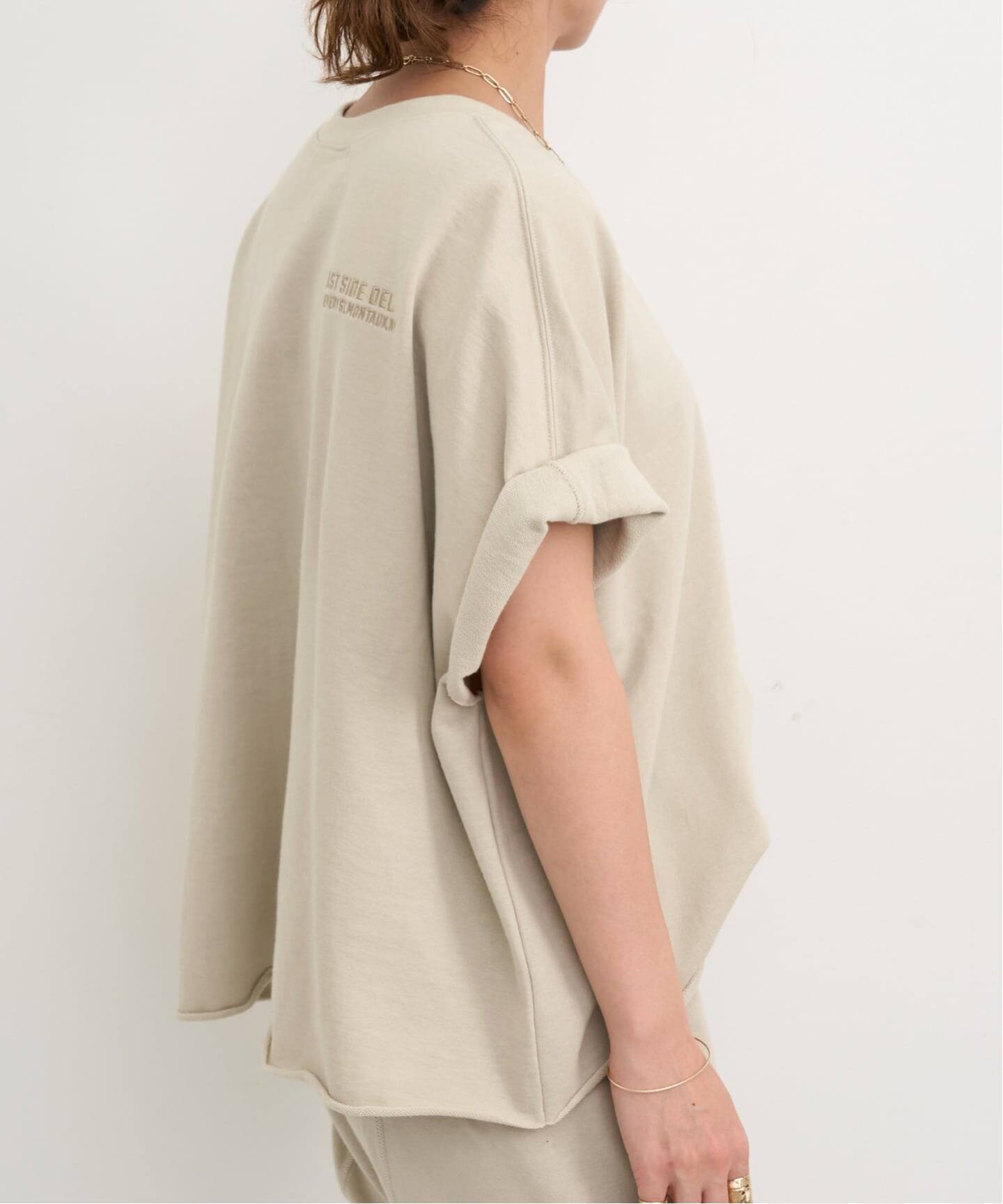 AMERICANA/アメリカーナ】 Short Sleeve Cut Off Sweat（スウェット 
