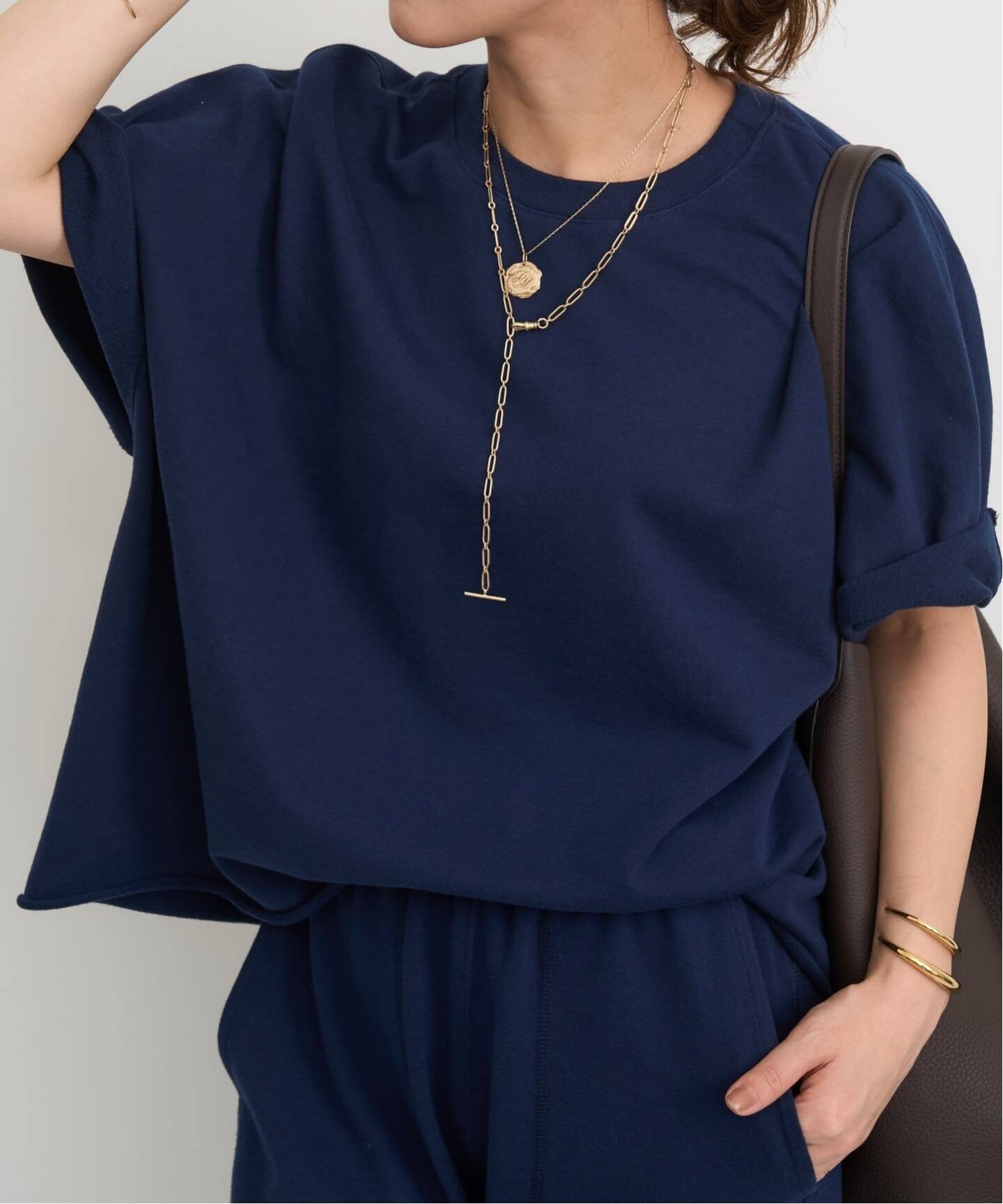 AMERICANA/アメリカーナ】 Short Sleeve Cut Off Sweat（スウェット 
