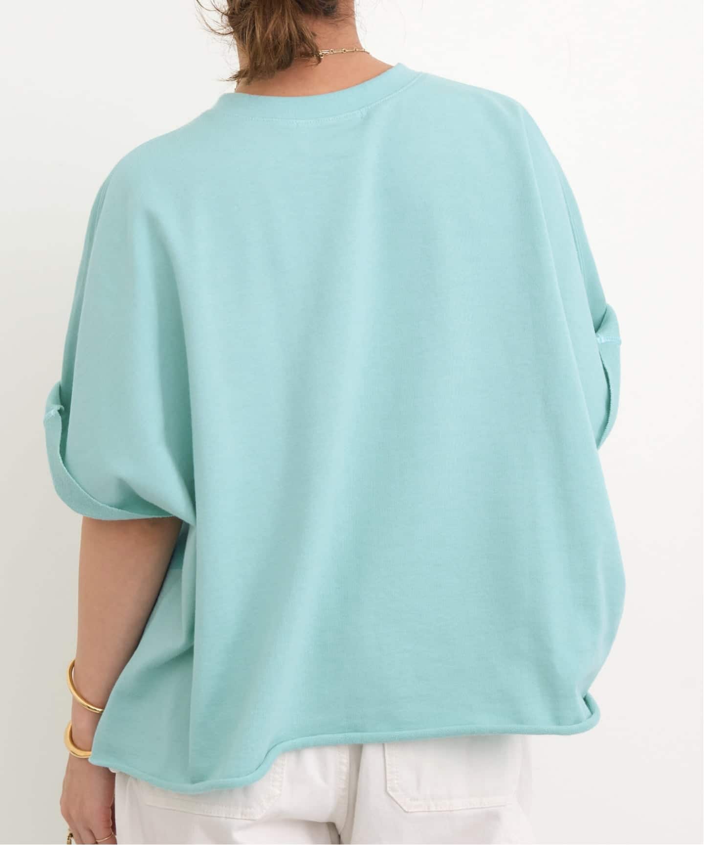 AMERICANA/アメリカーナ】 Short Sleeve Cut Off Sweat（スウェット