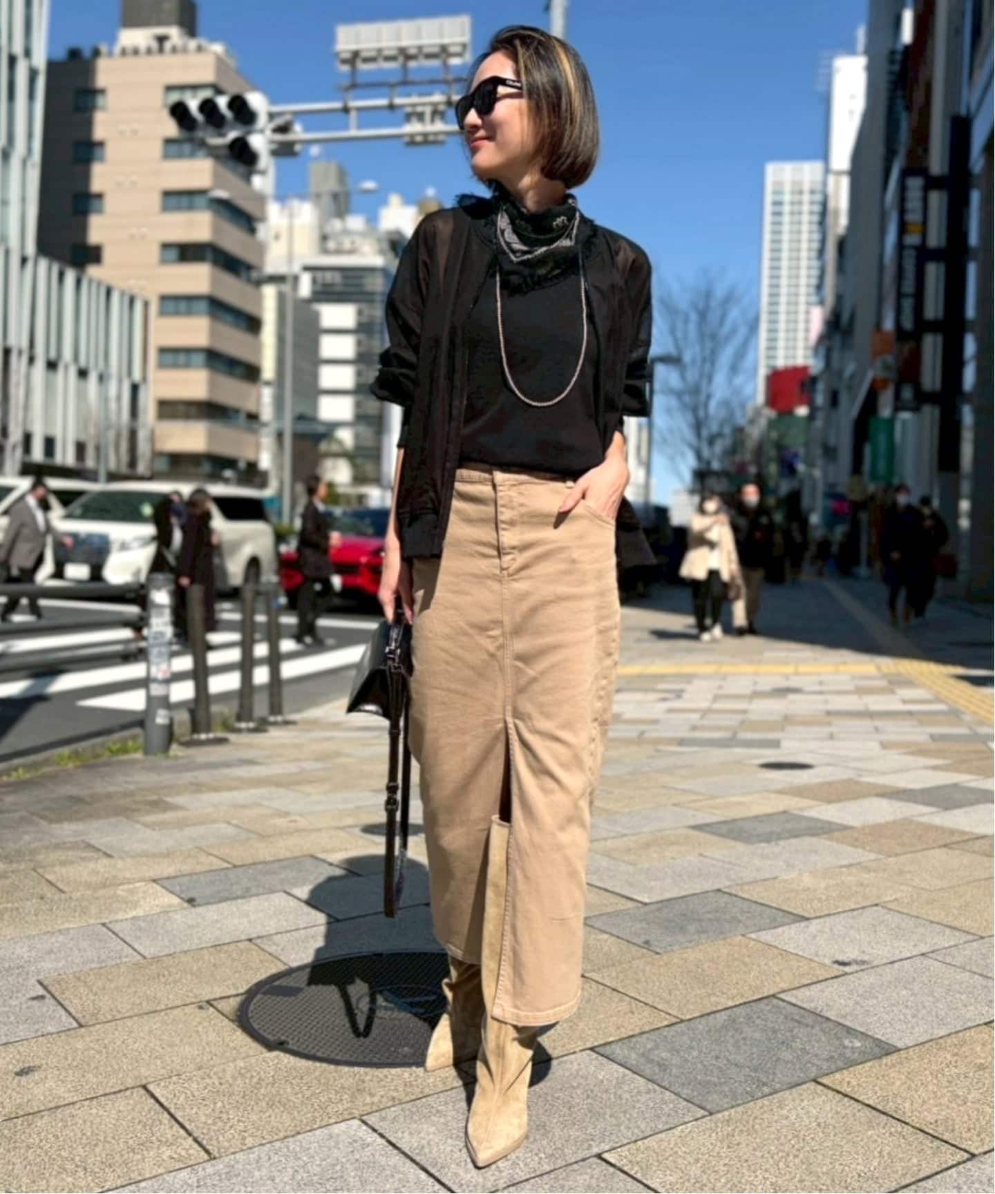 L'Appartement Back V Rib タンクトップ HIGH-TWIST RIB TANK TOP（タンクトップ）｜L'Appartement