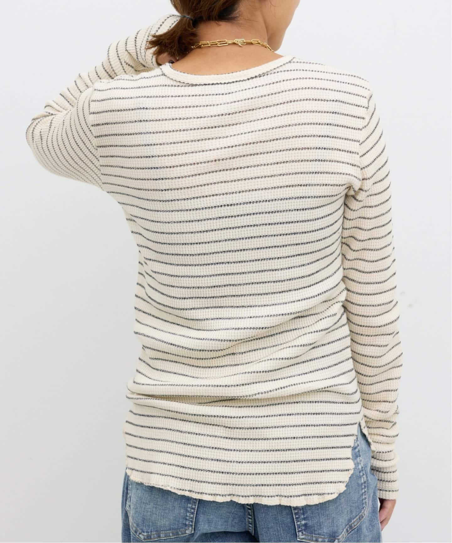 GOOD GRIEF!/グッド グリーフ】 WAFFLE BORDER LONG SLEEVE TOP（T