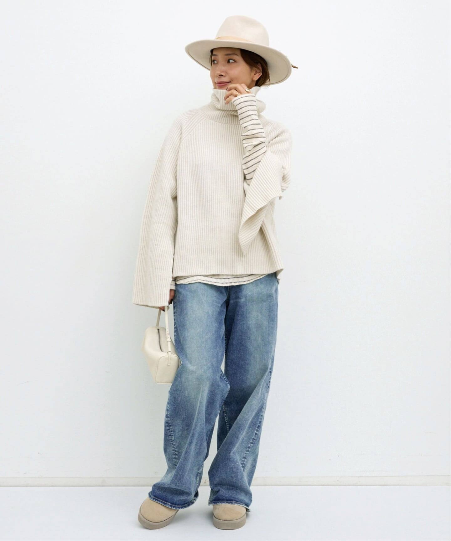 GOOD GRIEF!/グッド グリーフ】 WAFFLE BORDER LONG SLEEVE TOP（T