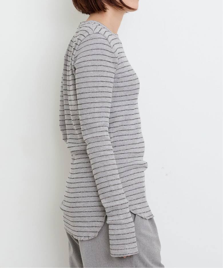GOOD GRIEF!/グッド グリーフ】 WAFFLE BORDER LONG SLEEVE TOP（T 