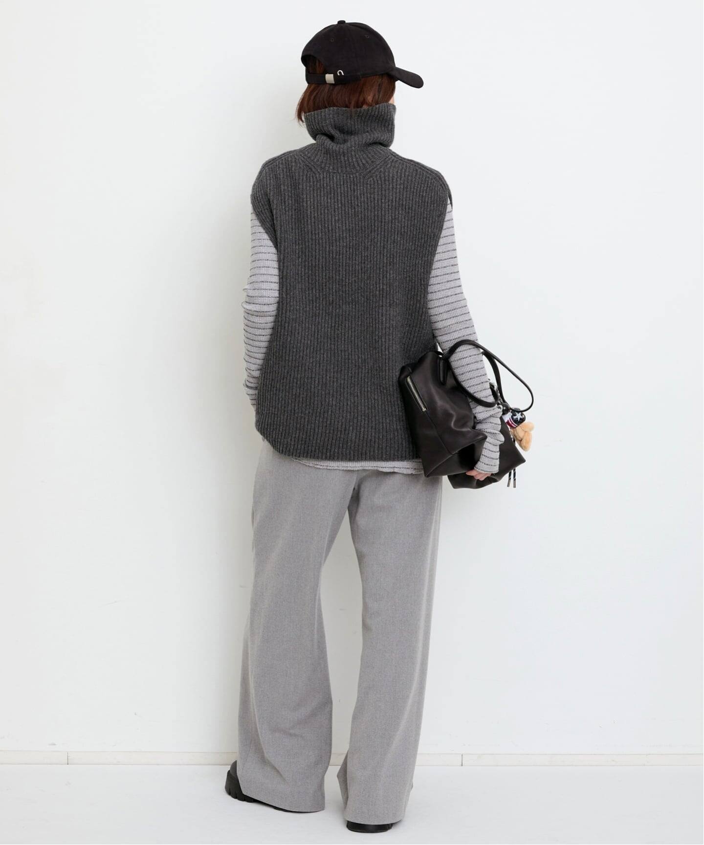 グッド グリーフ WAFFLE BORDER LONG SLEEVE TOP