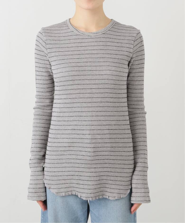 GOOD GRIEF!/グッド グリーフ】 WAFFLE BORDER LONG SLEEVE TOP（T 